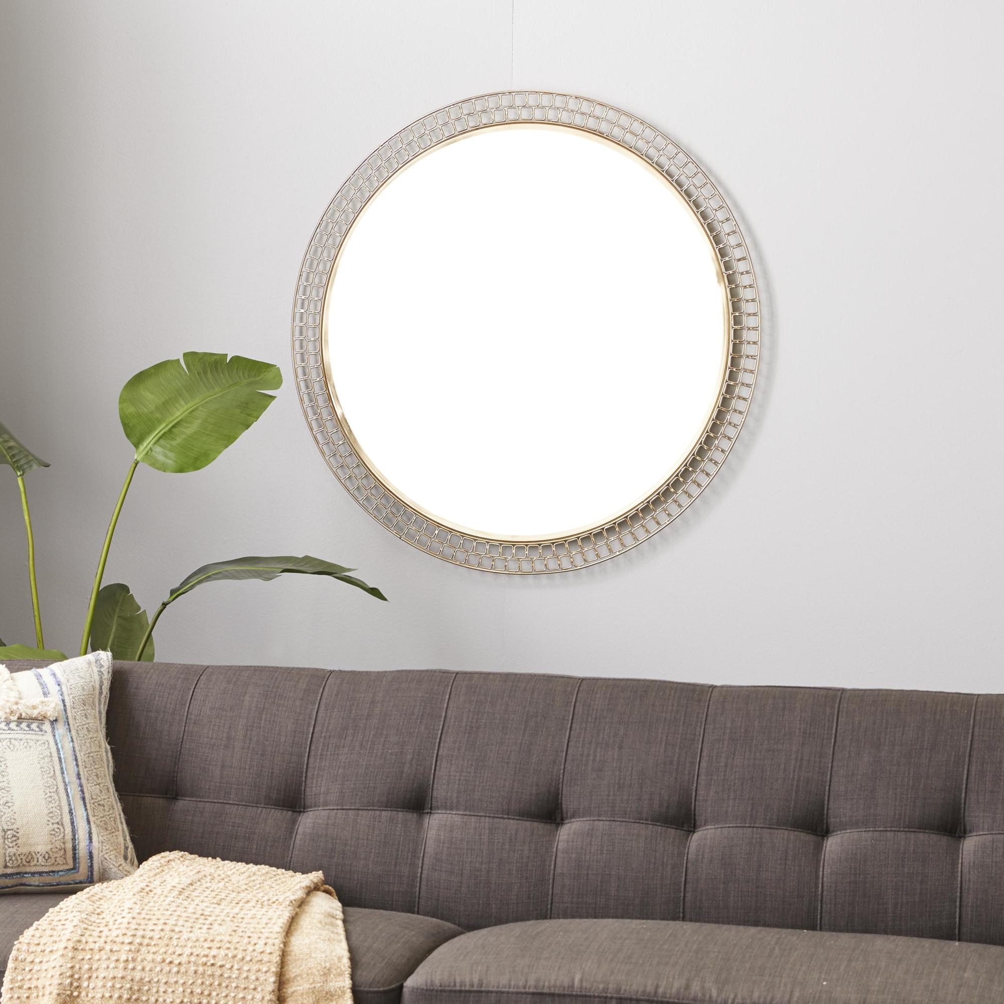 Gold Metal Room Wall Mirror