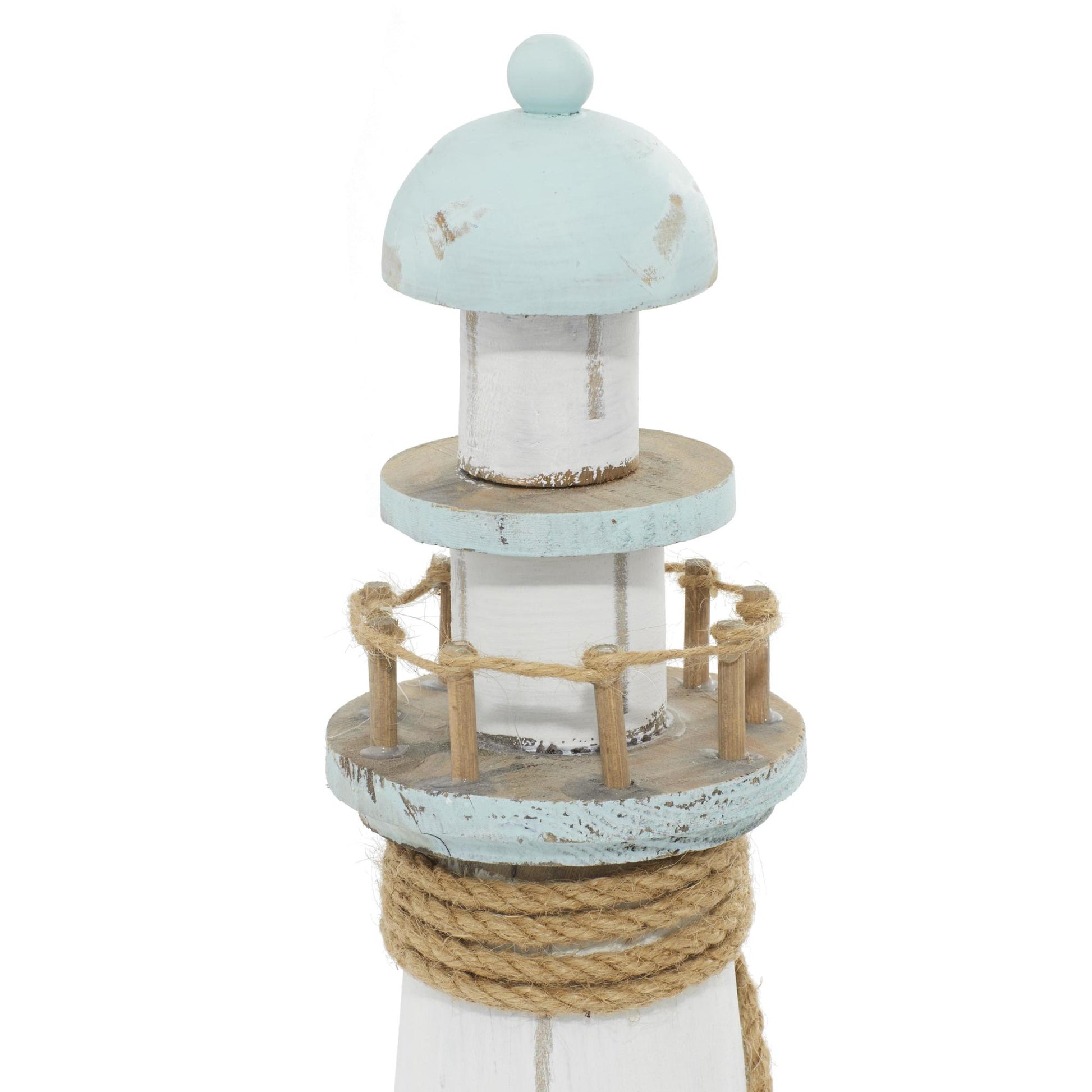 Light House White Wood Decorative Sculpture
