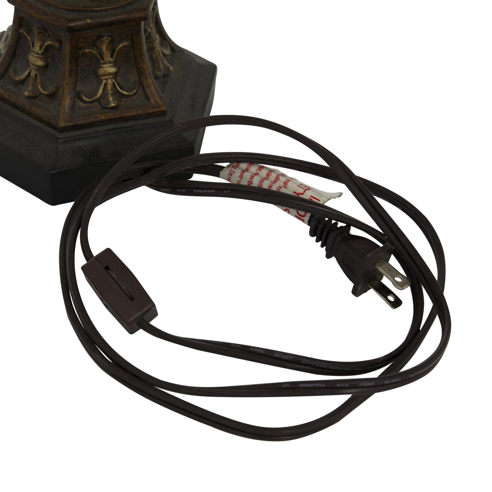 Scroll Brown Metal Antique Style Room Uplight