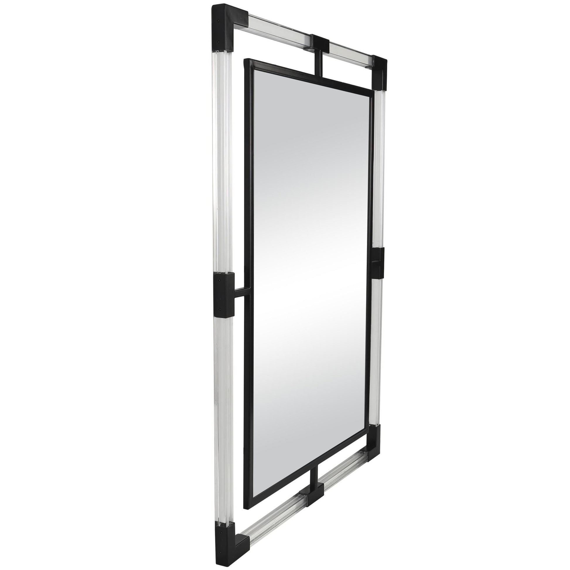 Metal Double Framed Room Wall Mirror with Acrylic Frame