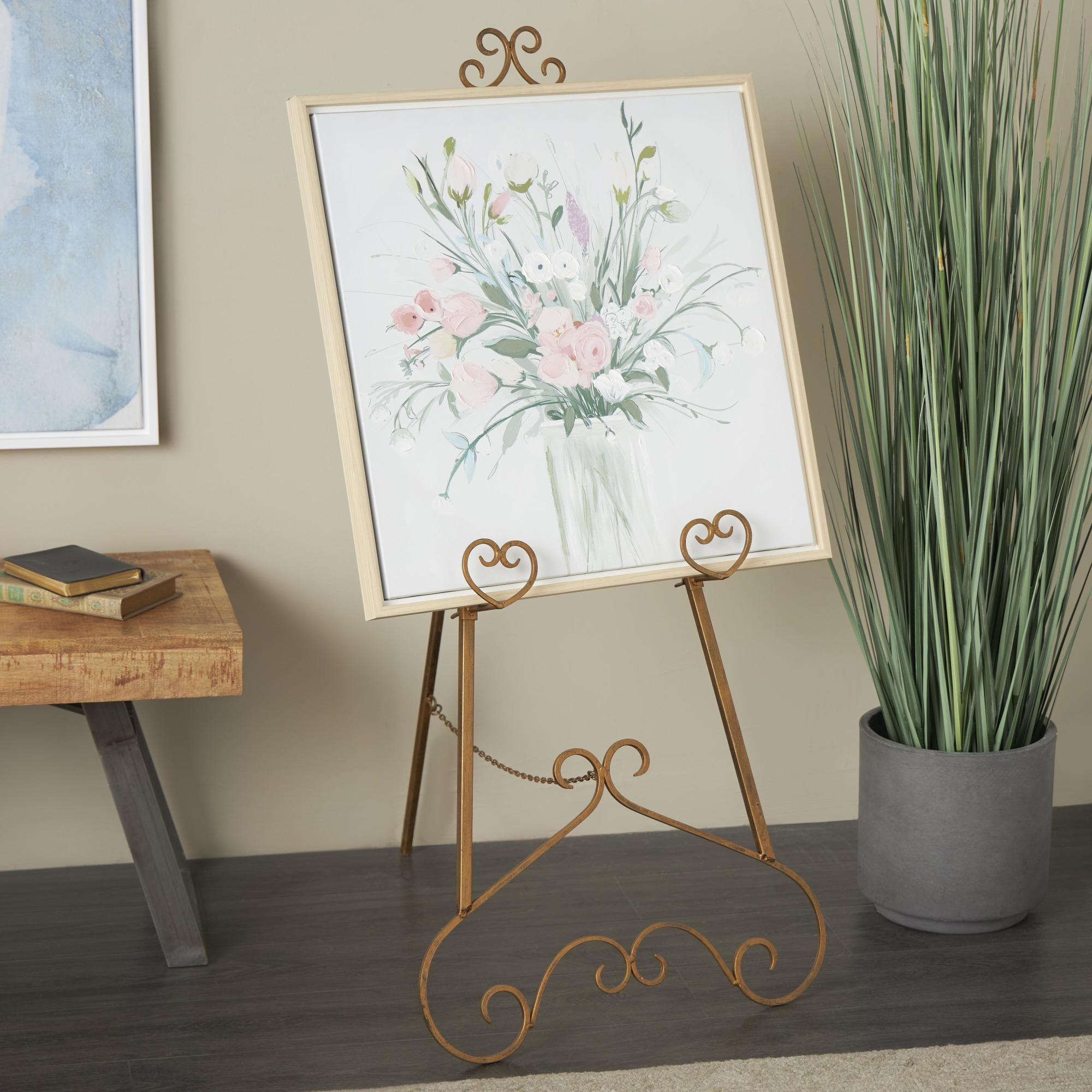 Scroll Metal Large Adjustable 3 Tier Display Easel with Chain Support
