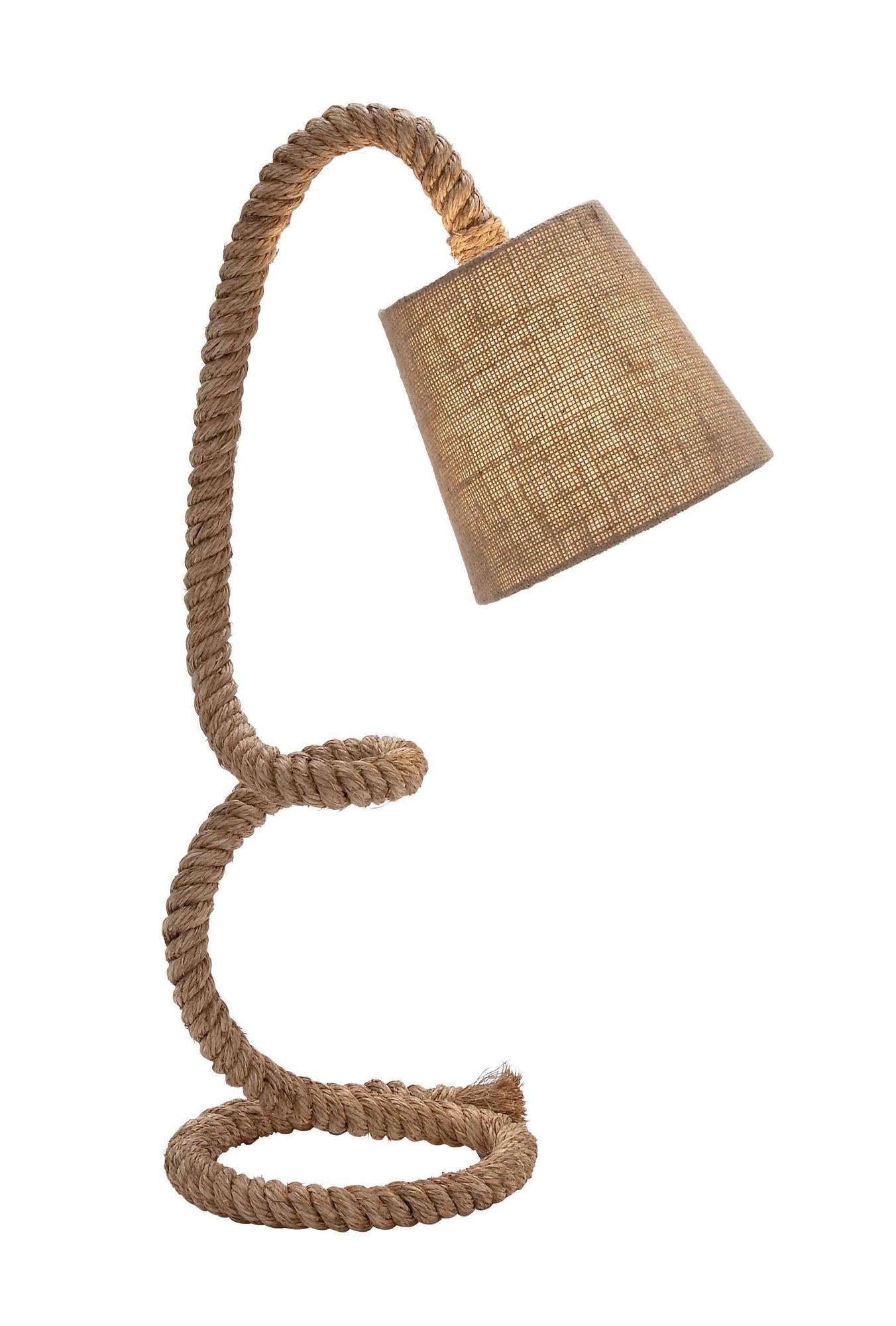 Brown Jute Rope Handmade Rope Styled Room Desk Lamp