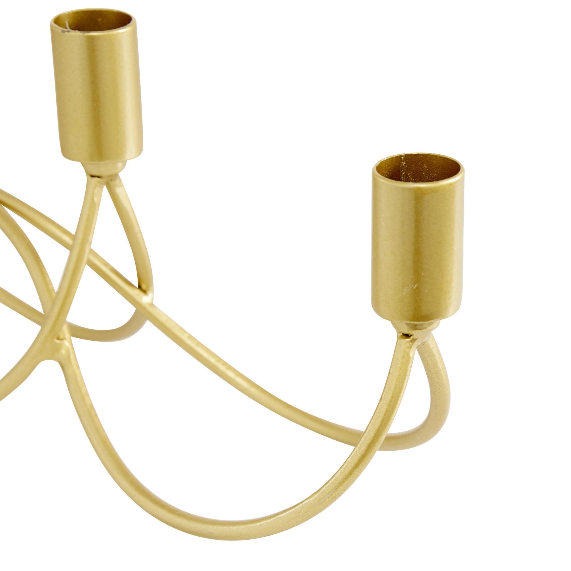 CosmoLiving by Cosmopolitan Gold Metal Decorative Candelabra