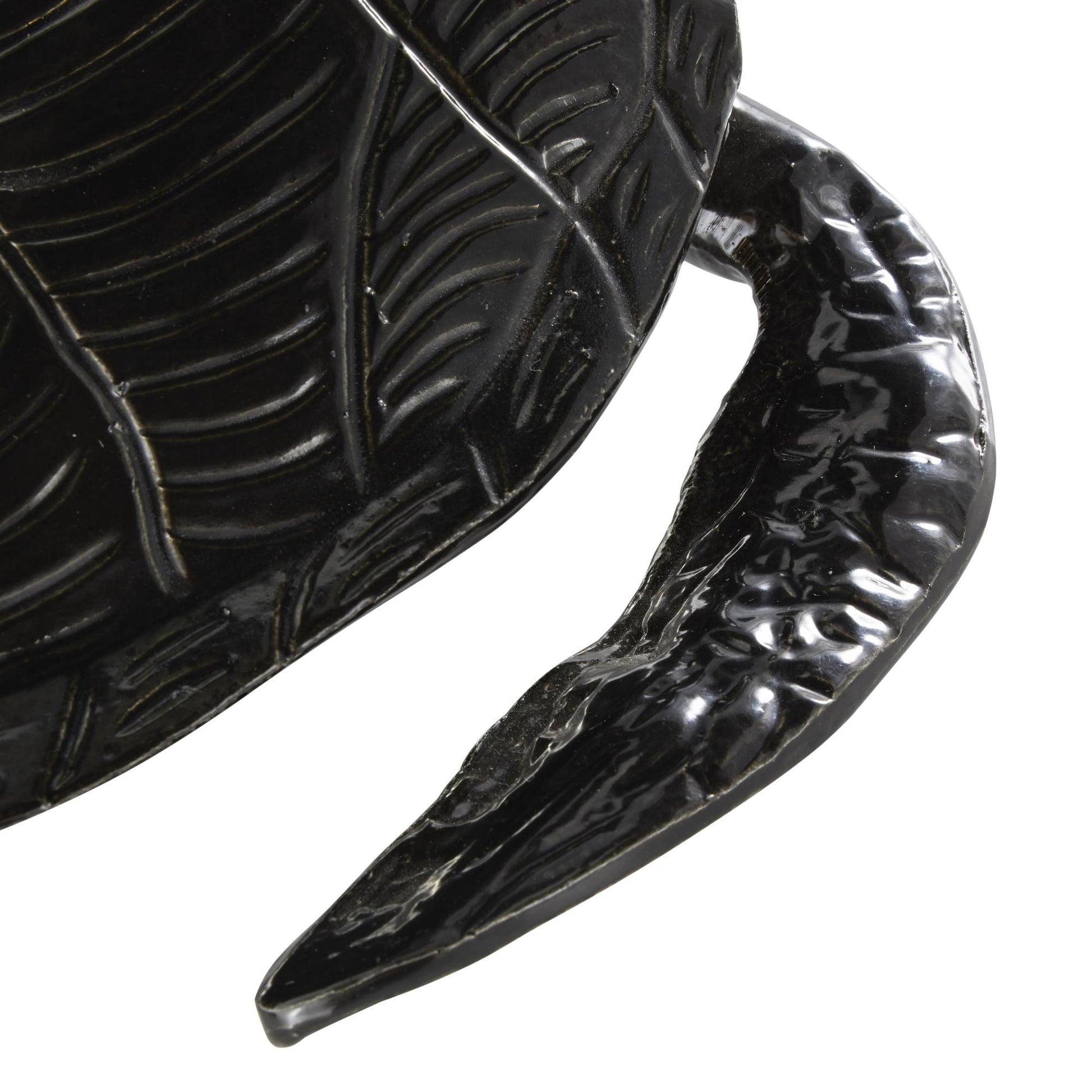 Sea Turtle Black Aluminum Metal Carved Decorative Sculpture