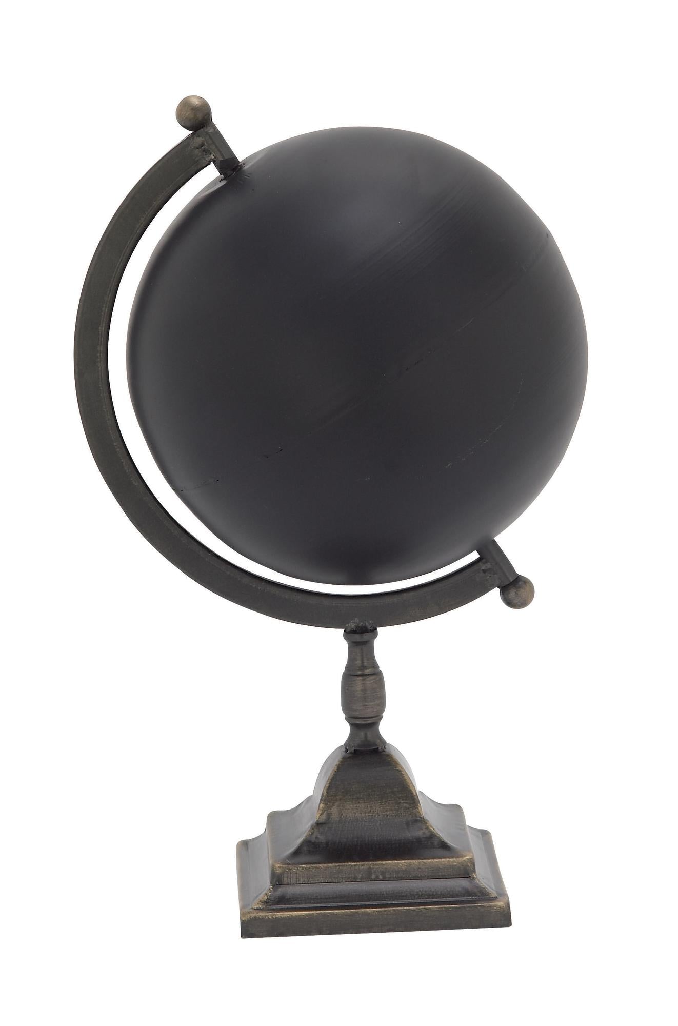 Black Metal Educational Globe