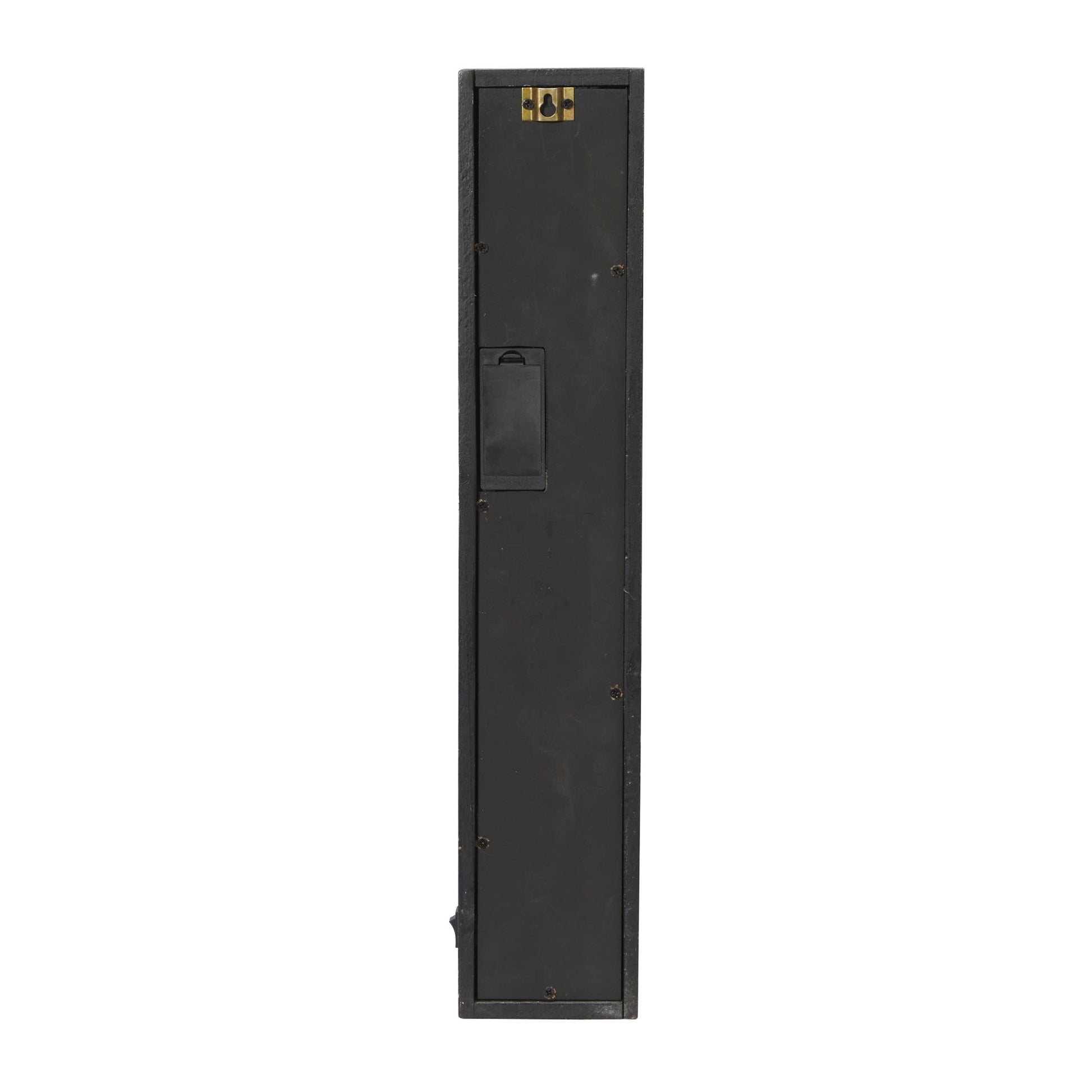 Geometric Black Metal Battery Operated Room Accent Lamp with Included Fixed LED Light