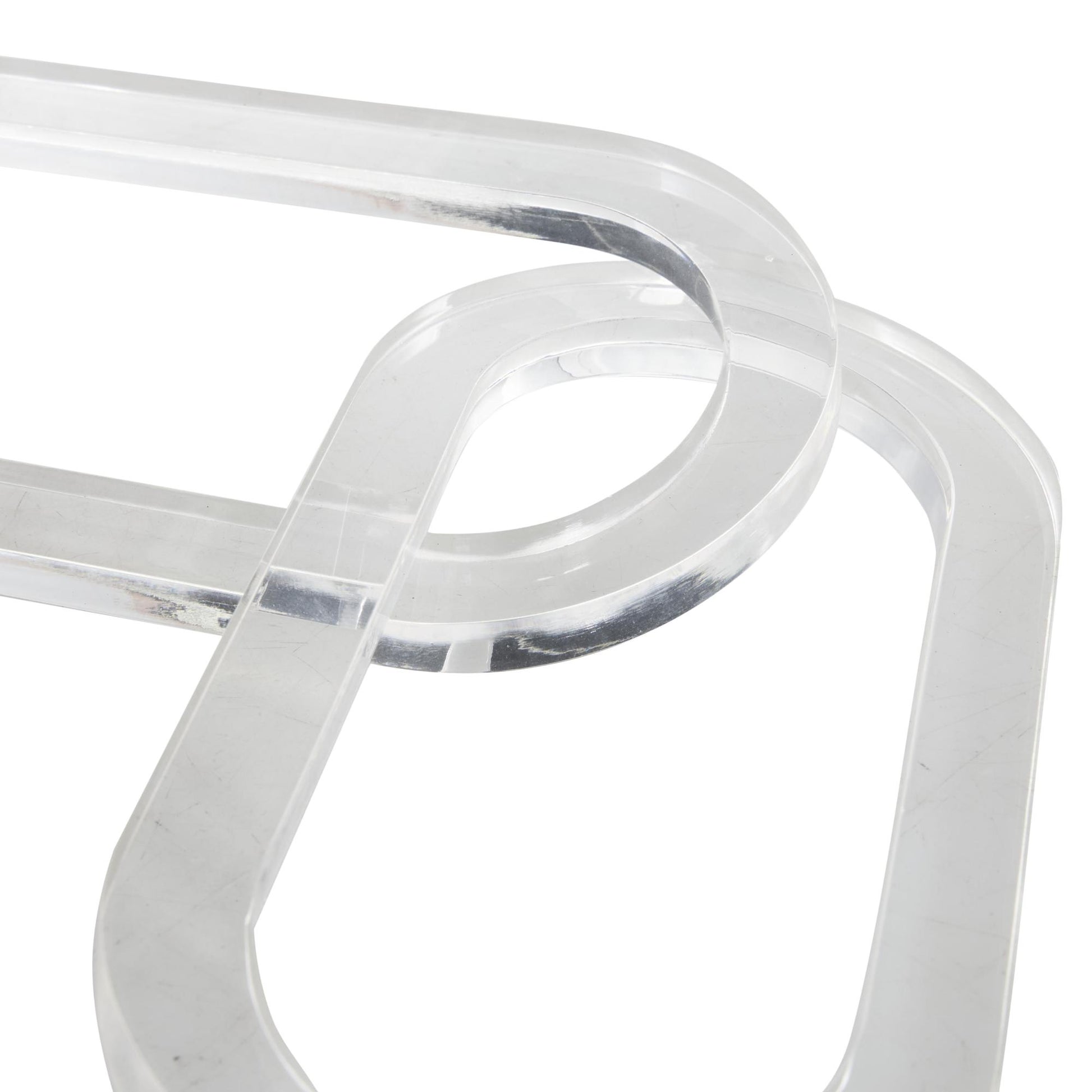 Chain Clear Acrylic Plastic Decorative Sculpture