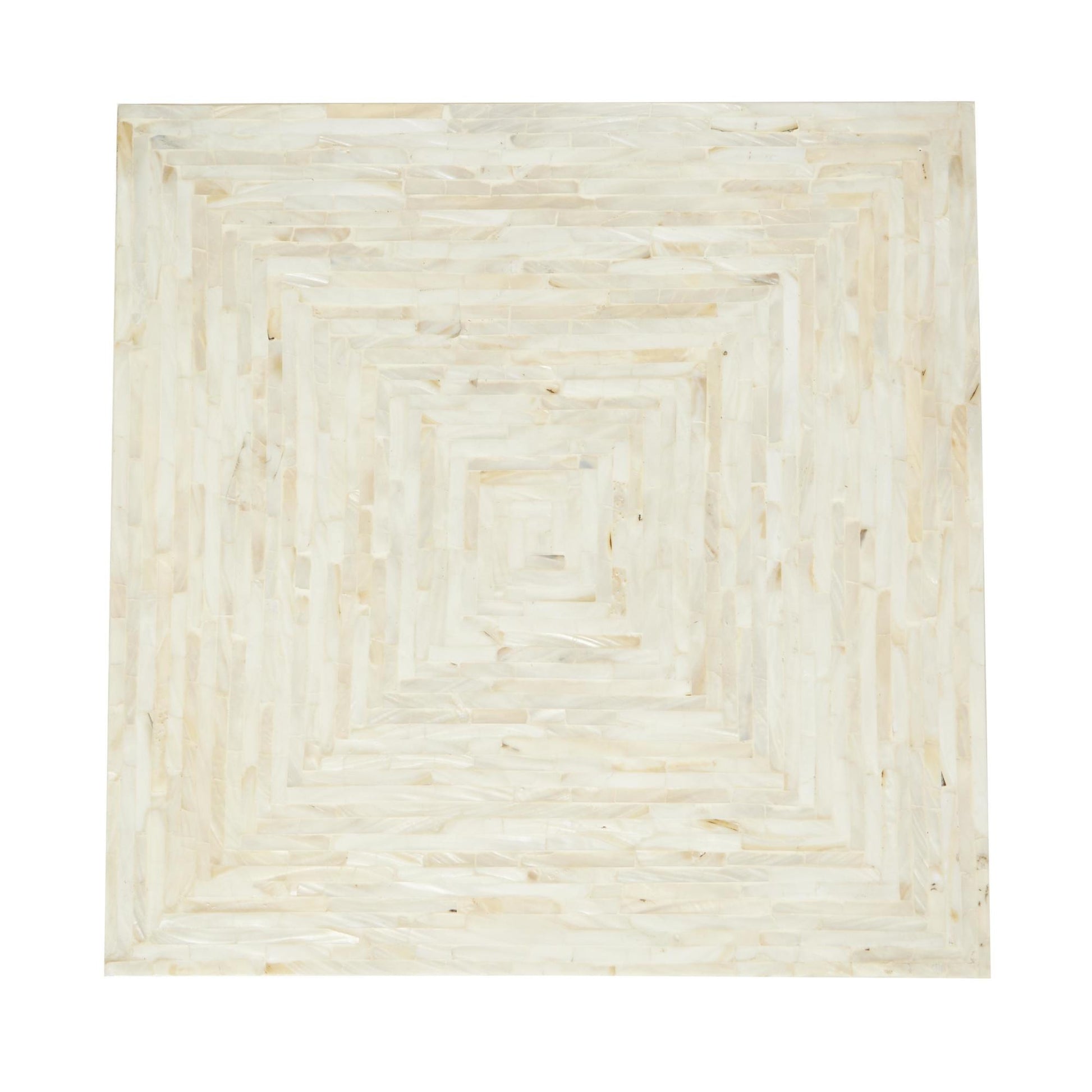 Mother of Pearl Shell Handmade Hourglass Shaped Side End Accent Table