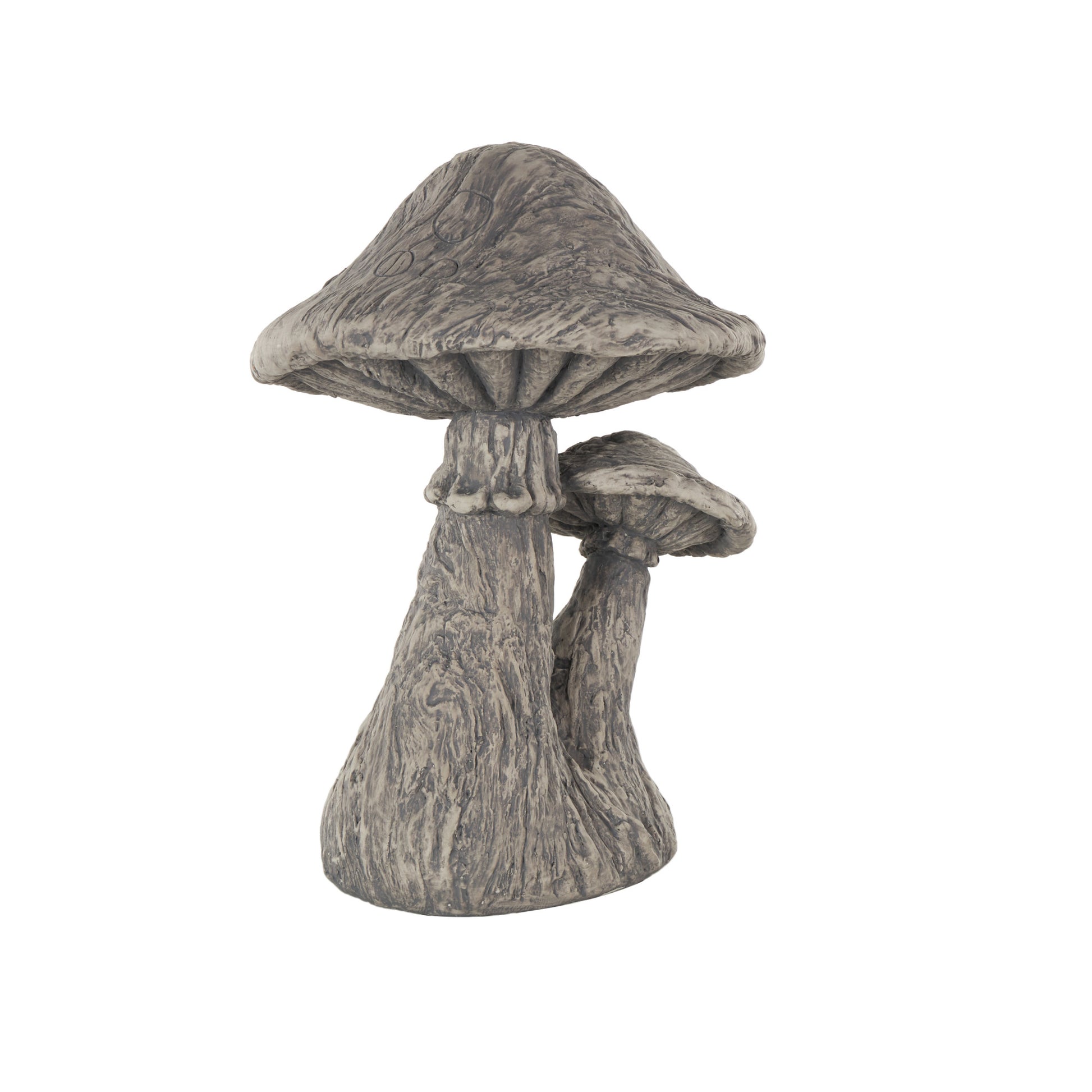 Mushroom Gray Polystone Textured Decorative Sculpture