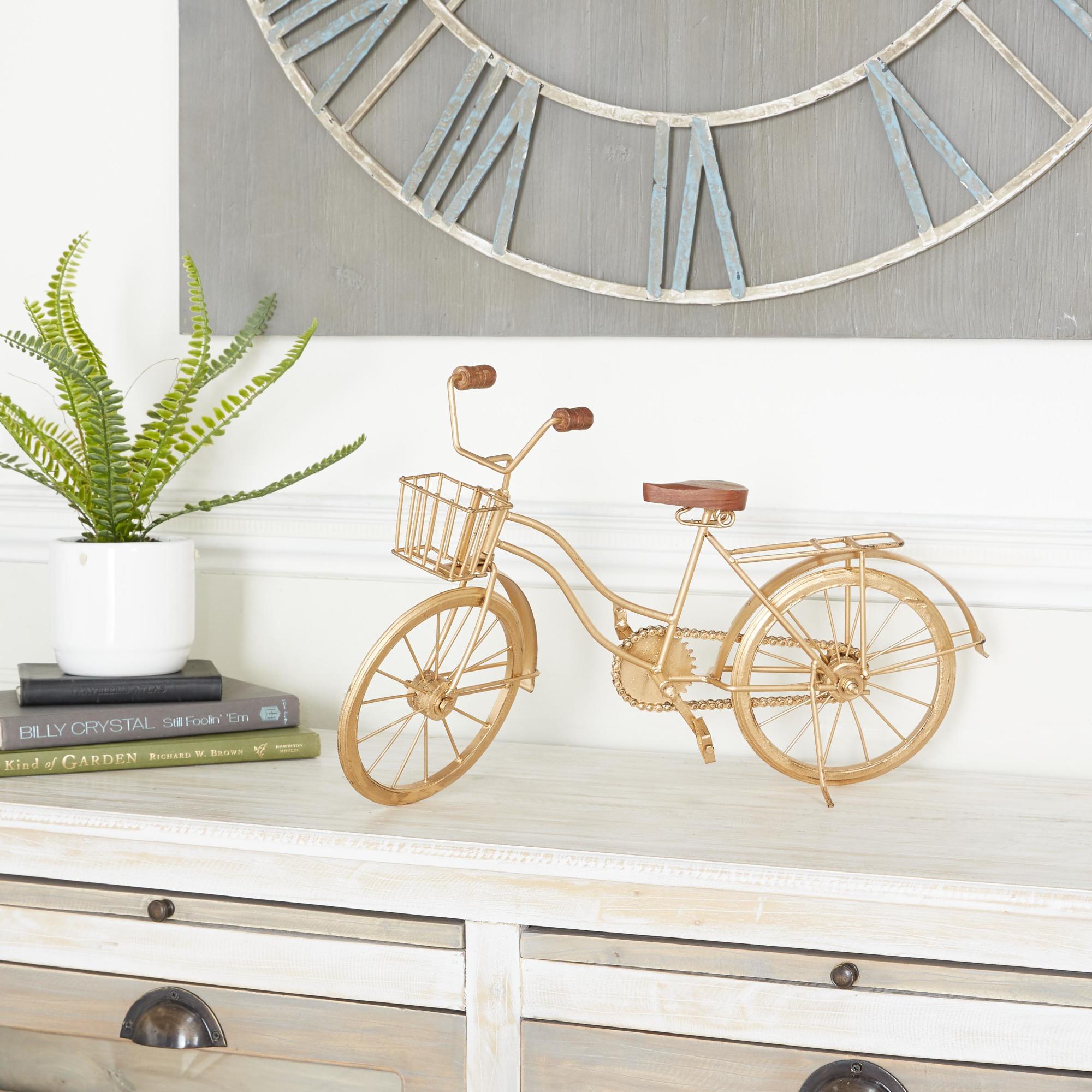 Bike Brown Metal Decorative Sculpture