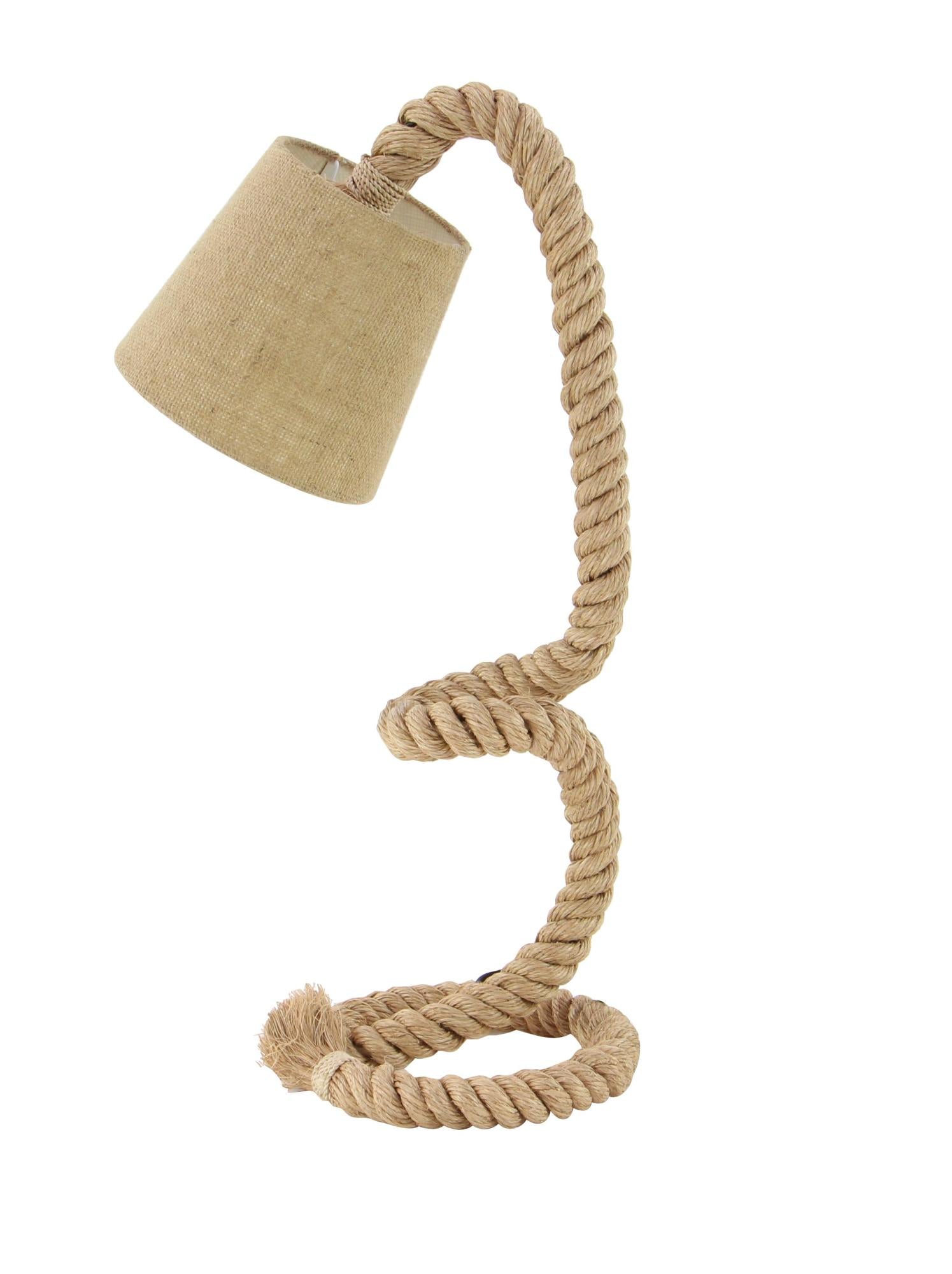 Brown Jute Rope Handmade Rope Styled Room Desk Lamp