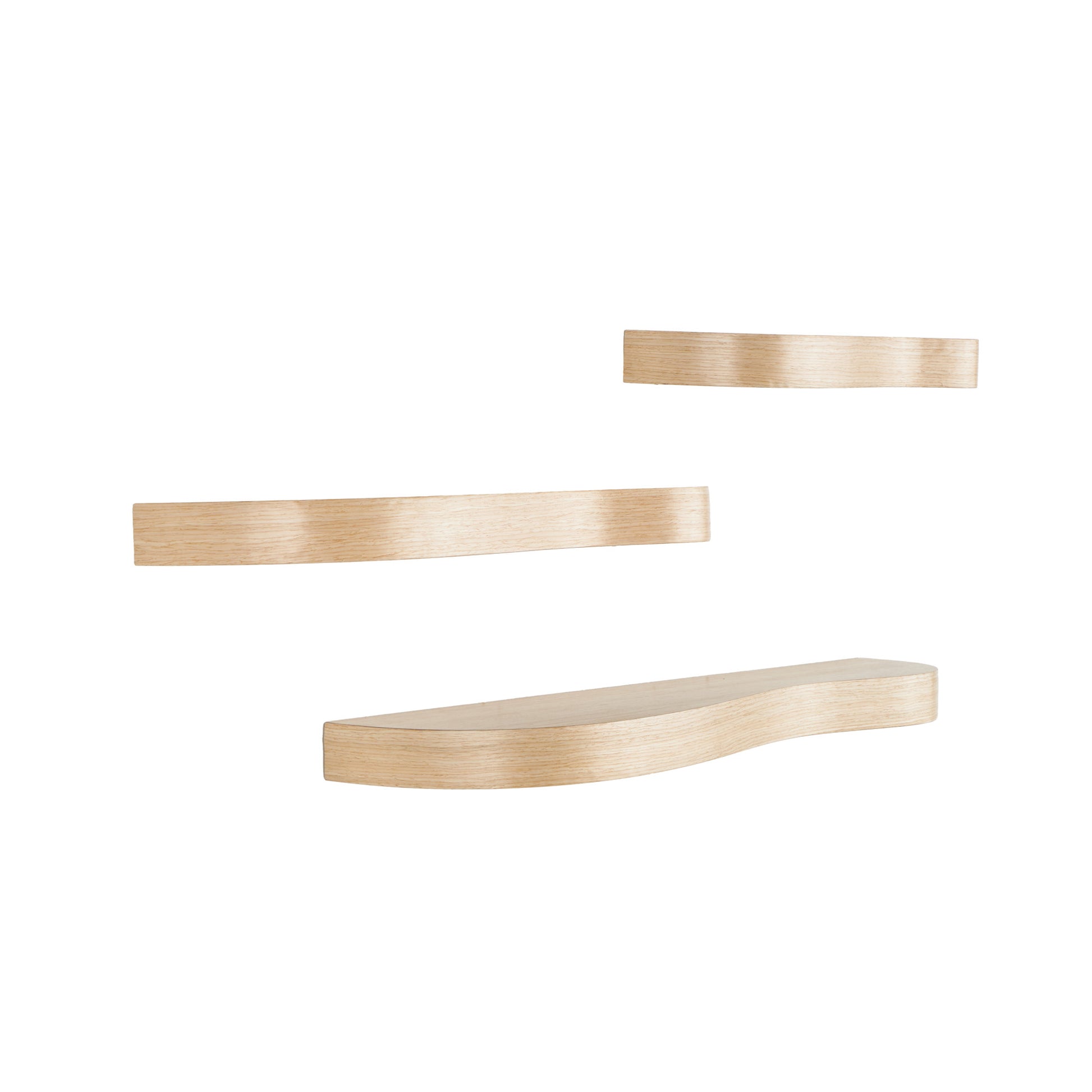 Set of 3 Wood Handmade Room Wall Shelf with Various Sizes Set of 3 24", 20", 16"W