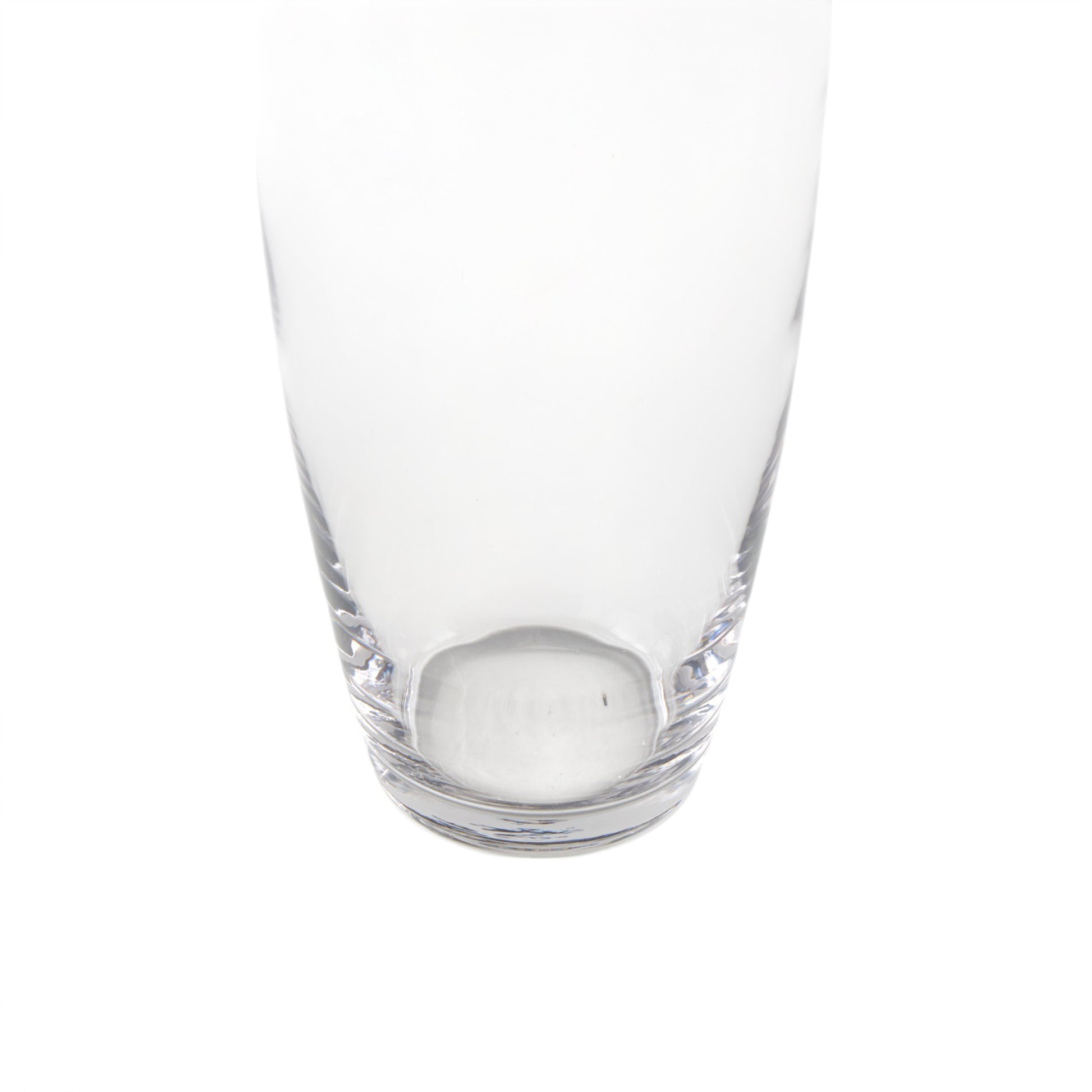 Clear Glass Tall Slanted Decorative Vase