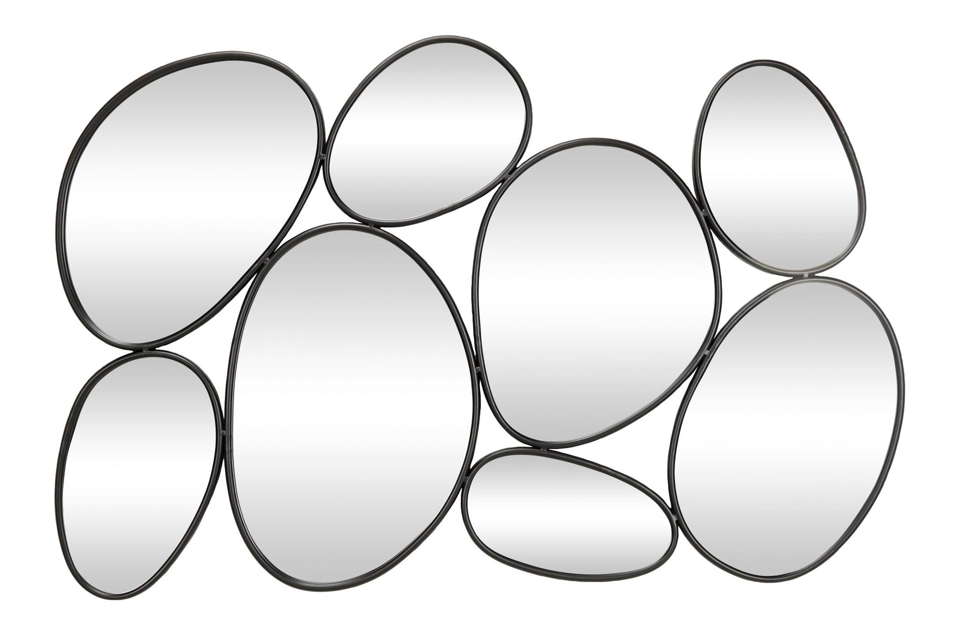 Black Metal Bubble Cluster Room Wall Mirror