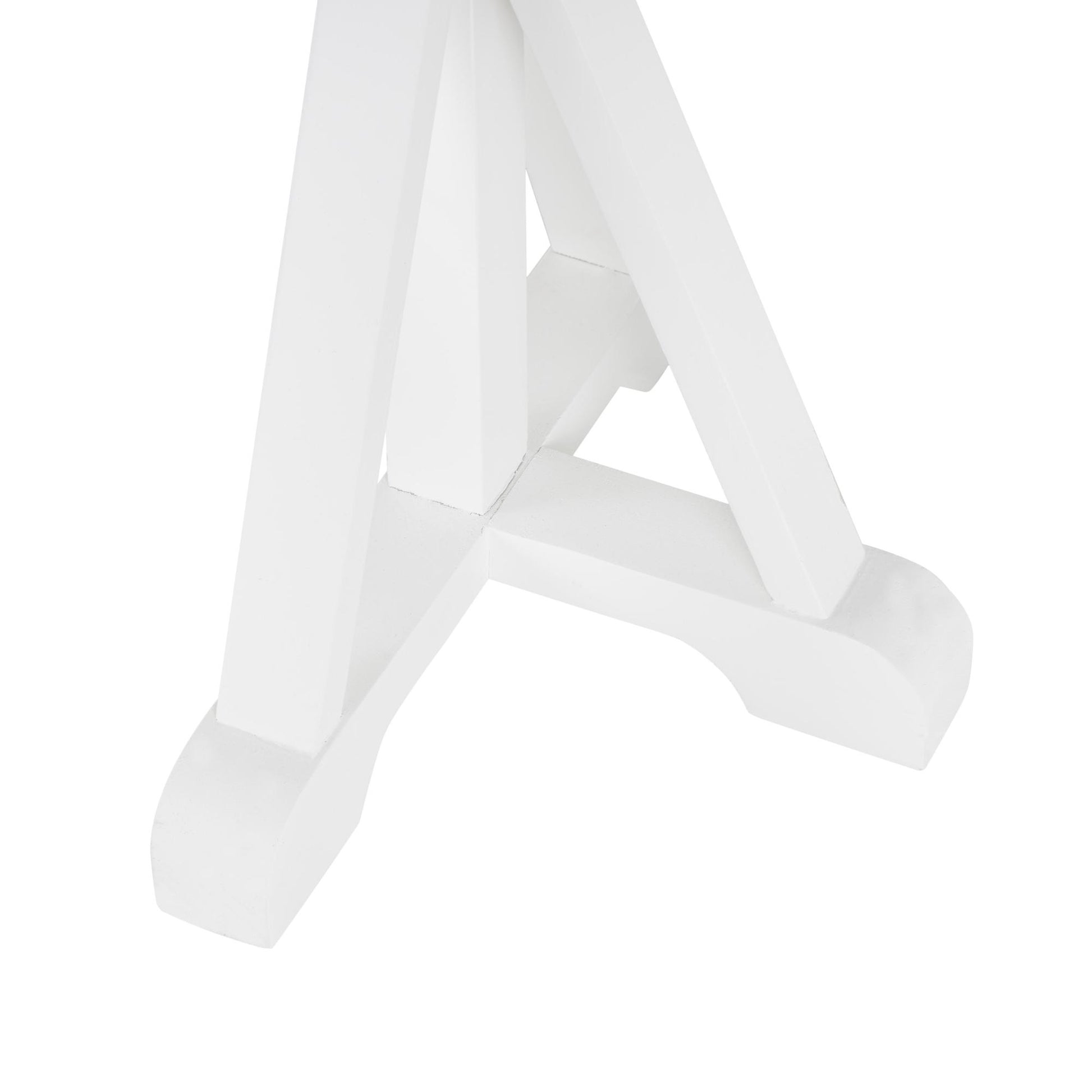 White Wood Rectangular Living Room Console Table with Angled Legs and Brown Tabletop