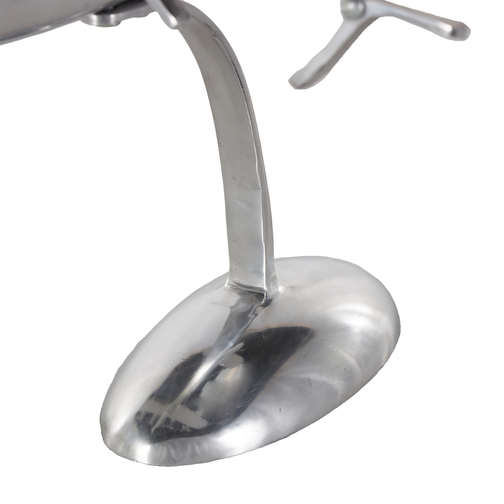 Airplane Silver Aluminum Metal Decorative Sculpture