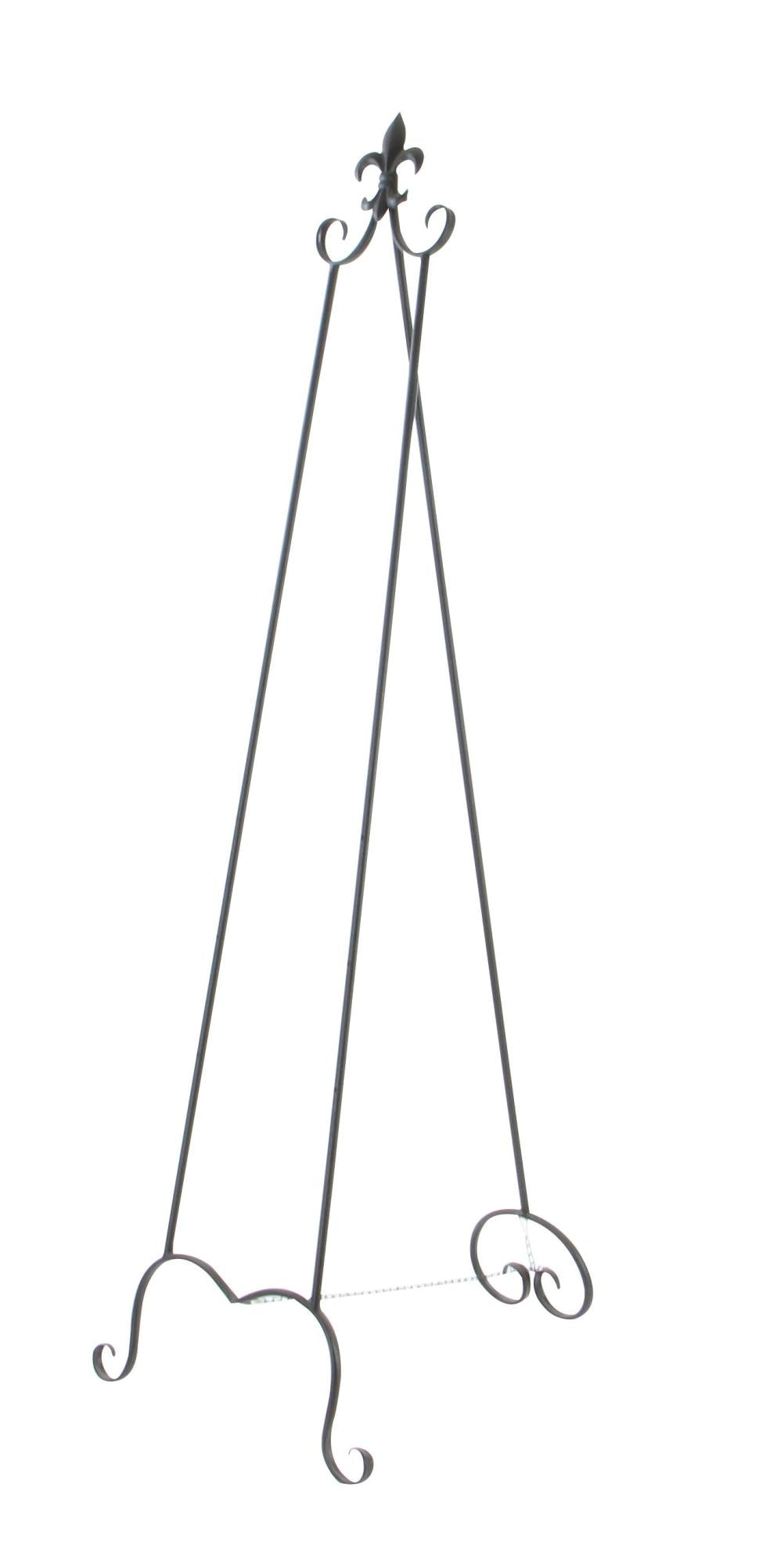 Scroll Black Metal Extra Large Adjustable 3 Tier Display Easel with Chain Support