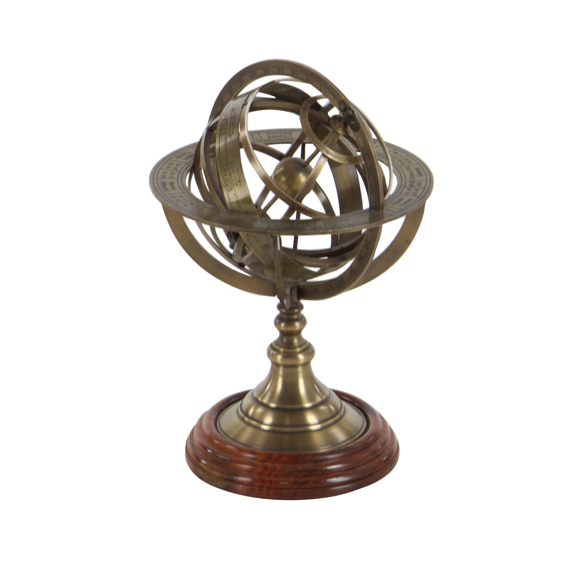 Compass Gold Brass Metal Educational/Geographic Earth Globe