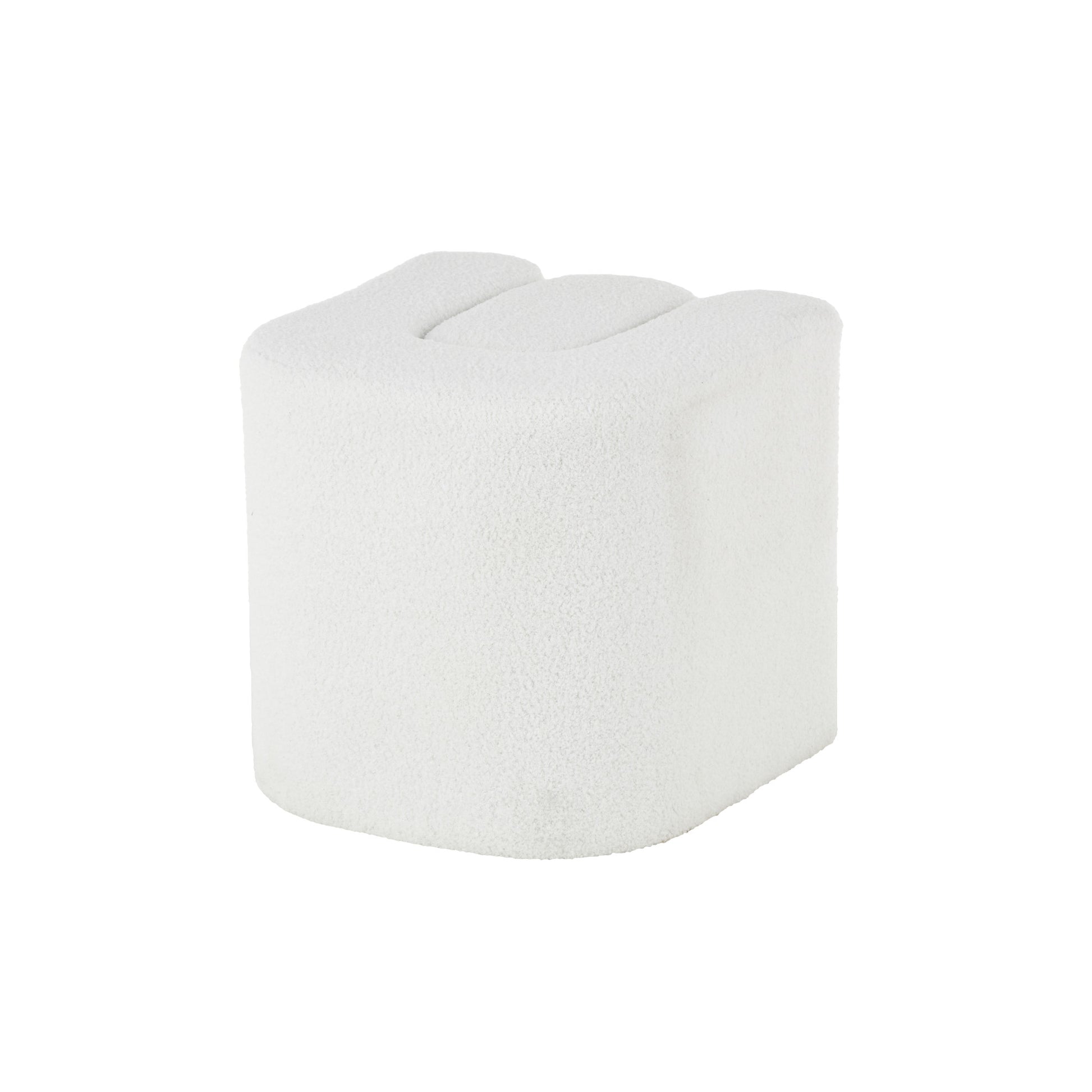 Polyester S- Shaped Room Ottoman with Connected Arches 18" x 18" x 18"