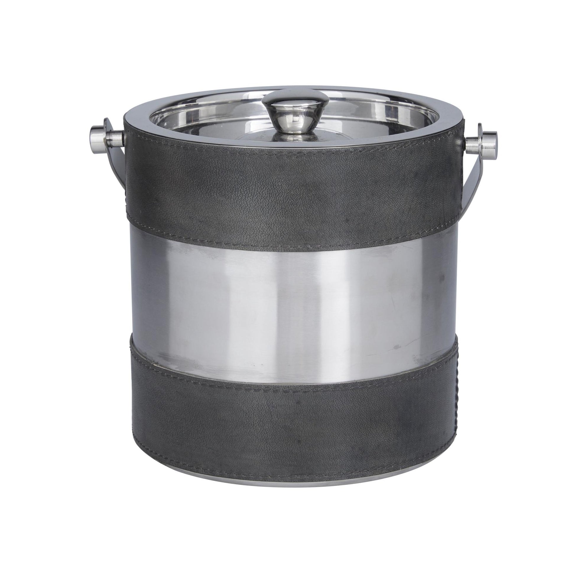 Leather Handmade Decorative Ice Bucket with Lid
