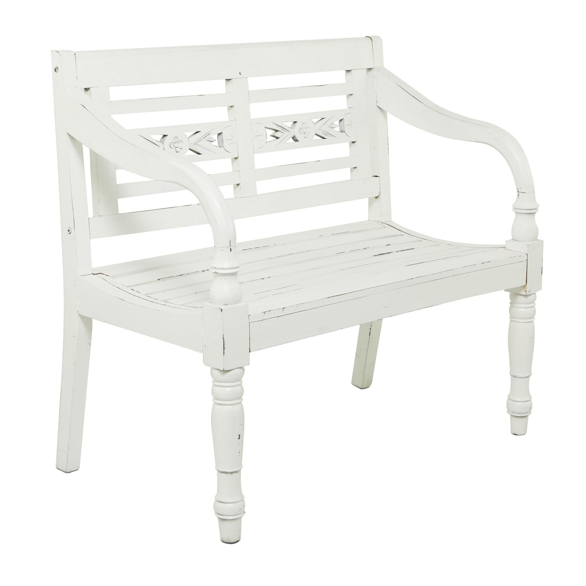 White Wood Home Bench