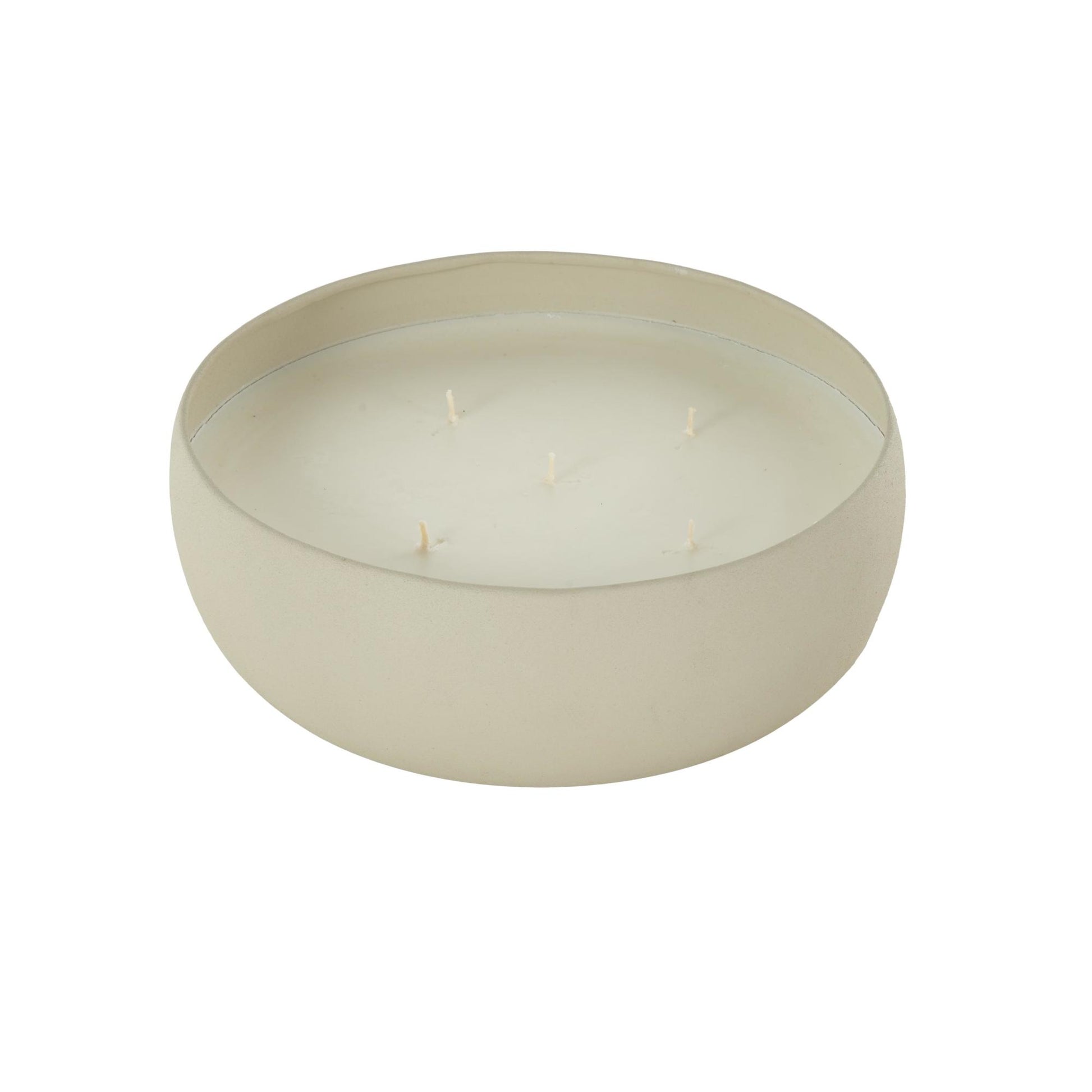 Metal Pink Blush & Poppy Scented Textured 63oz 5 Wick Decorative Candle with White Wax