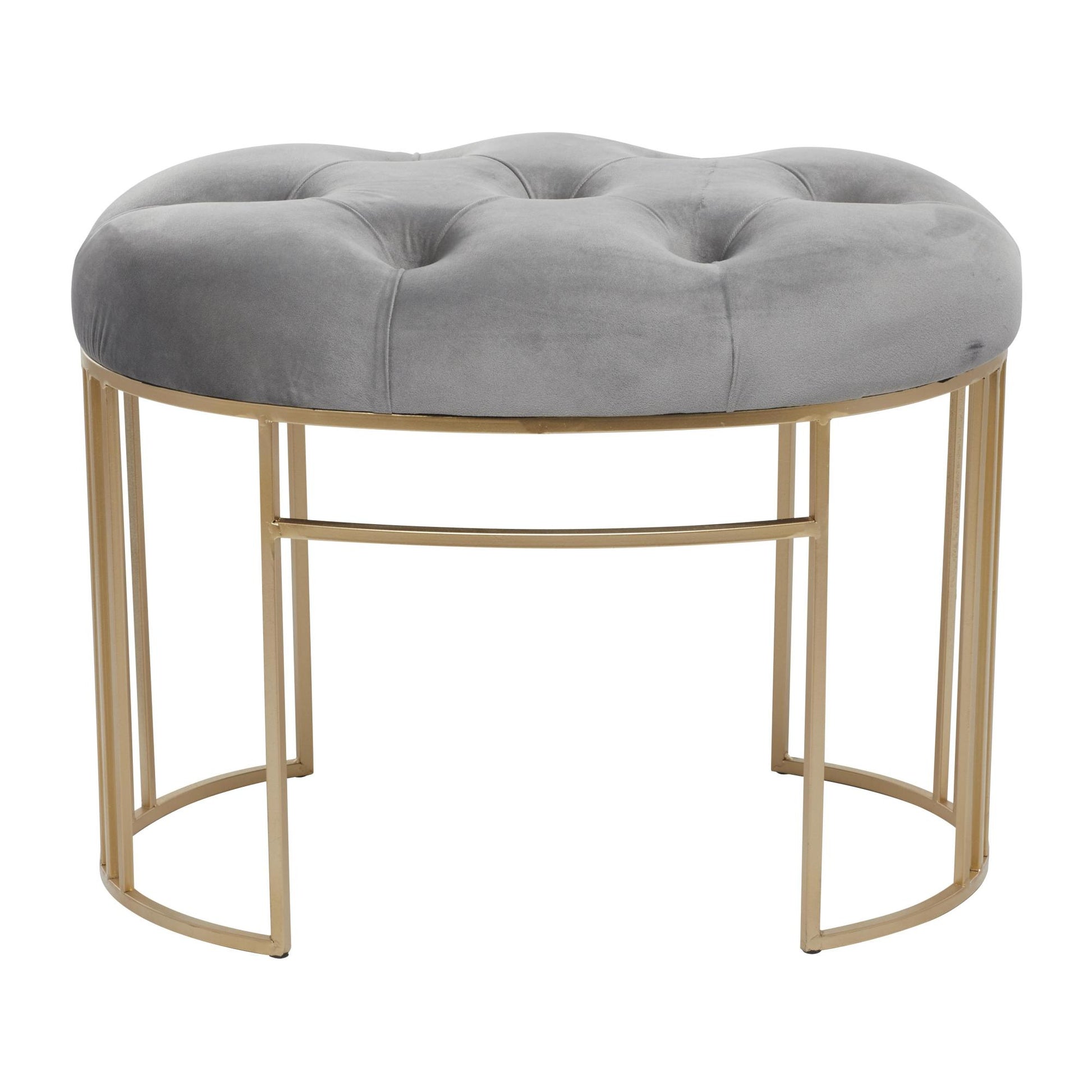 Velvet Home Bench with Gold Legs