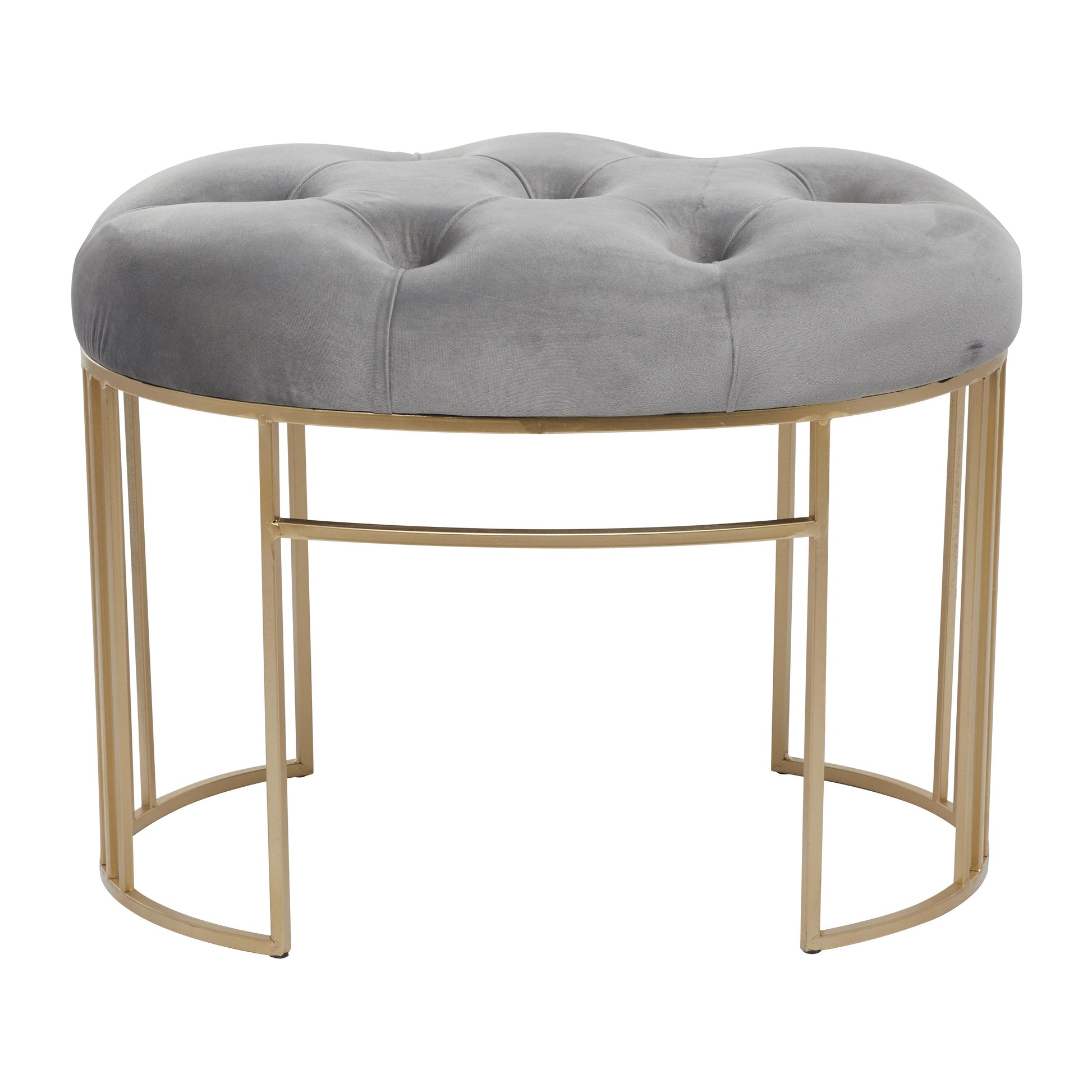 Velvet Home Bench with Gold Legs