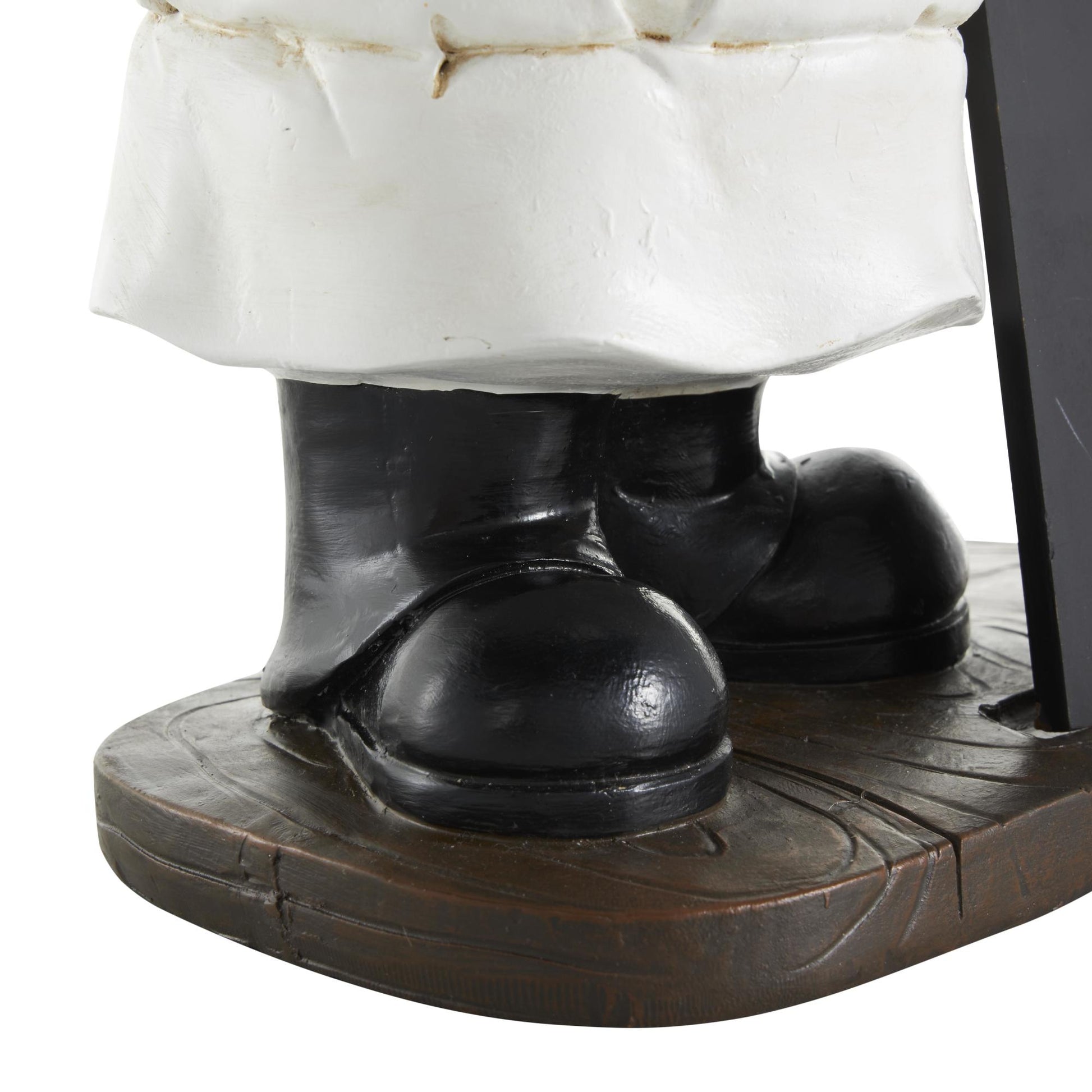 Chef Black Polystone Decorative Sculpture with Chalkboard