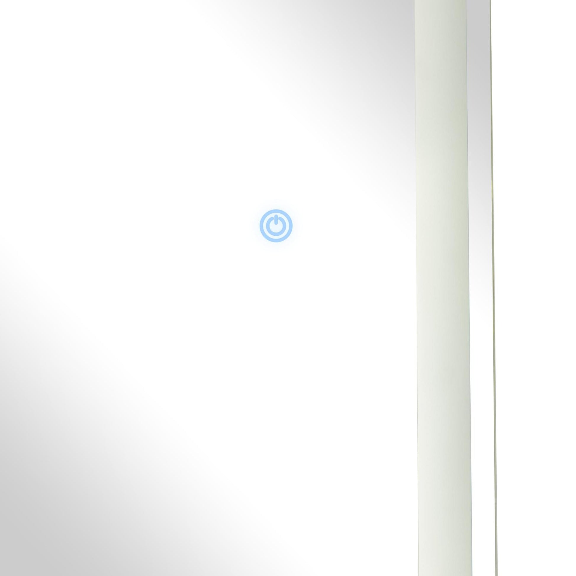 Silver Glass Room LED Mirror