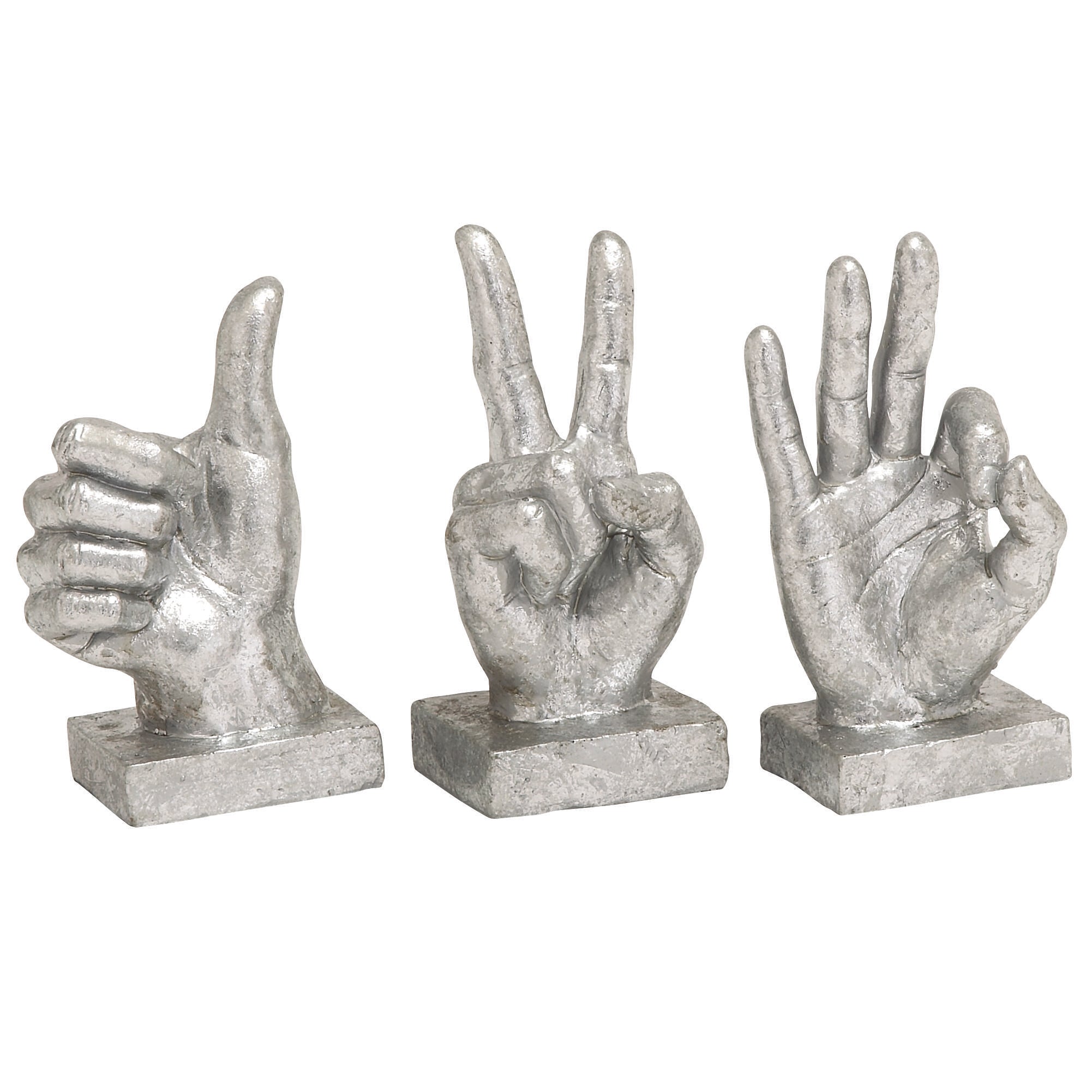 CosmoLiving by Cosmopolitan Set of 3 Hands Polystone Decorative Sculpture