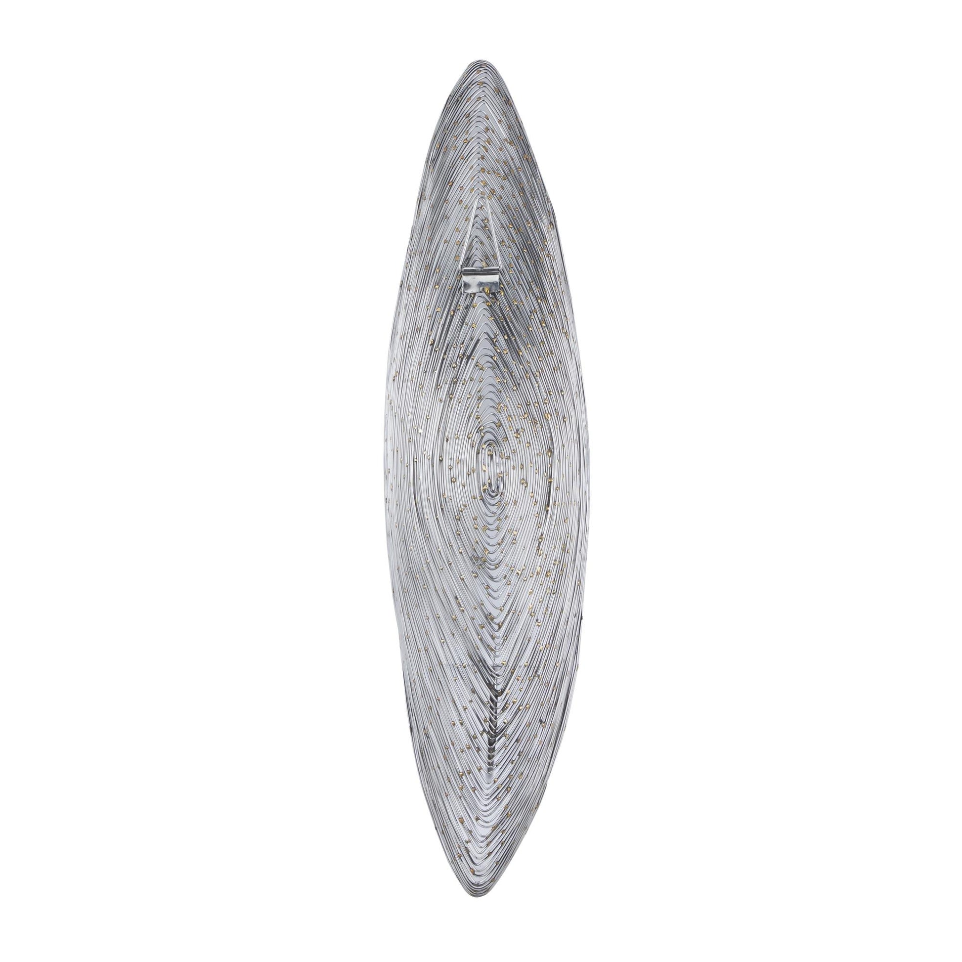CosmoLiving by Cosmopolitan Leaf Stainless Steel Metal Single Candle Indoor Outdoor Wall Sconce