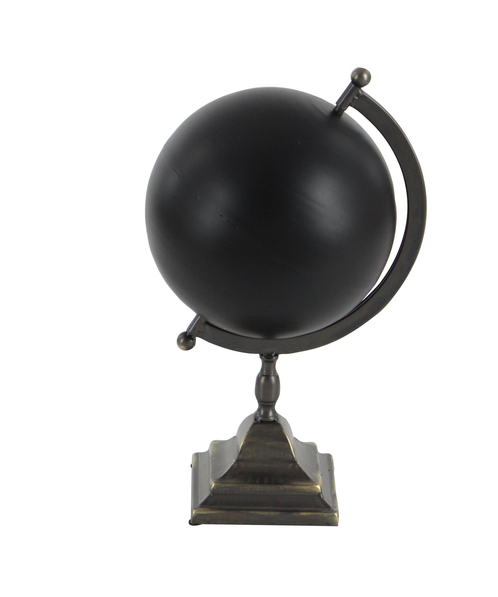 Black Metal Educational Globe