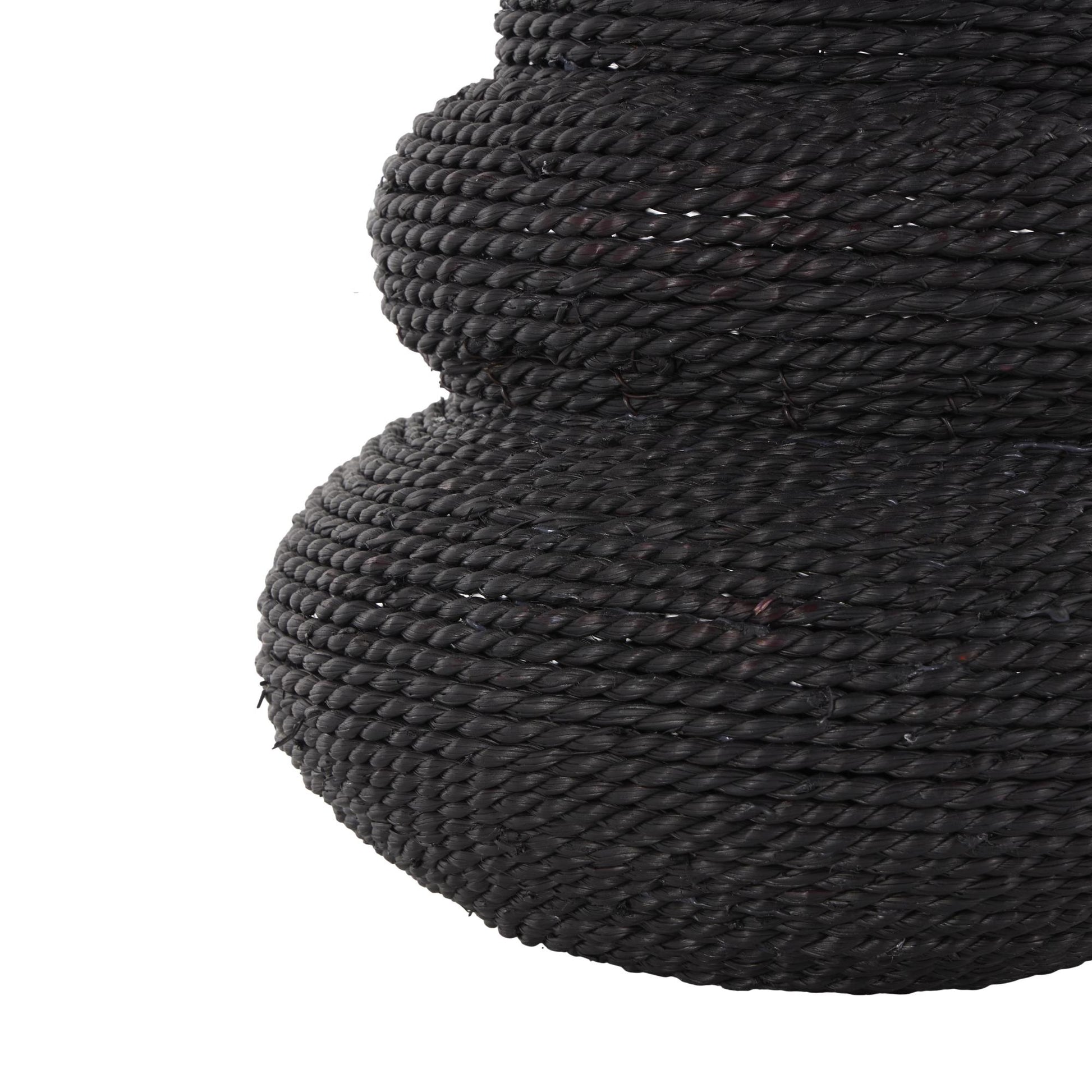 Seagrass Handmade Wrapped Decorative Vase with Abstract Bubble Shape 10" x 10" x 14"