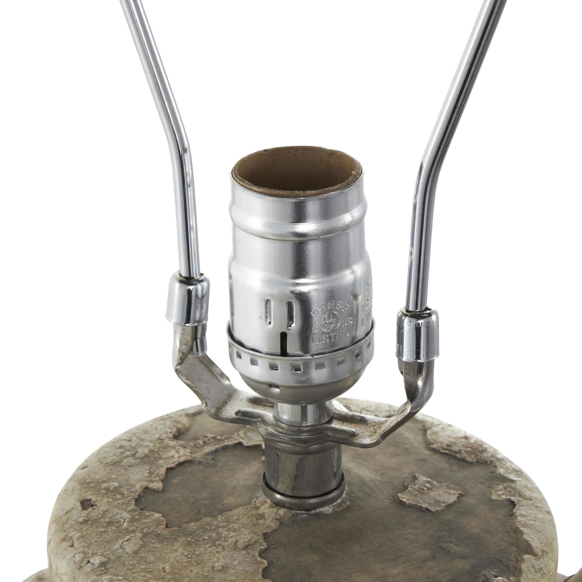 Ceramic Tall Antique Style Pot Vase Room Table Lamp with Cream Linen Shade 20" x 20" x 28"