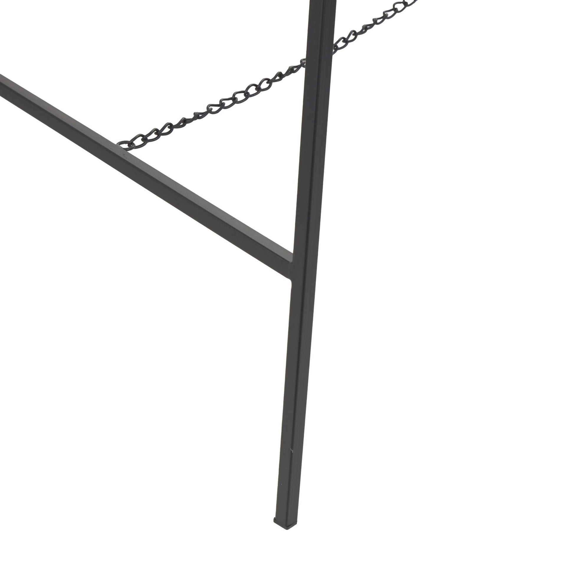 Metal Tall Minimalistic Adjustable Floor 3 Tier Display Easel with Chain Support 20" x 18" x 56"