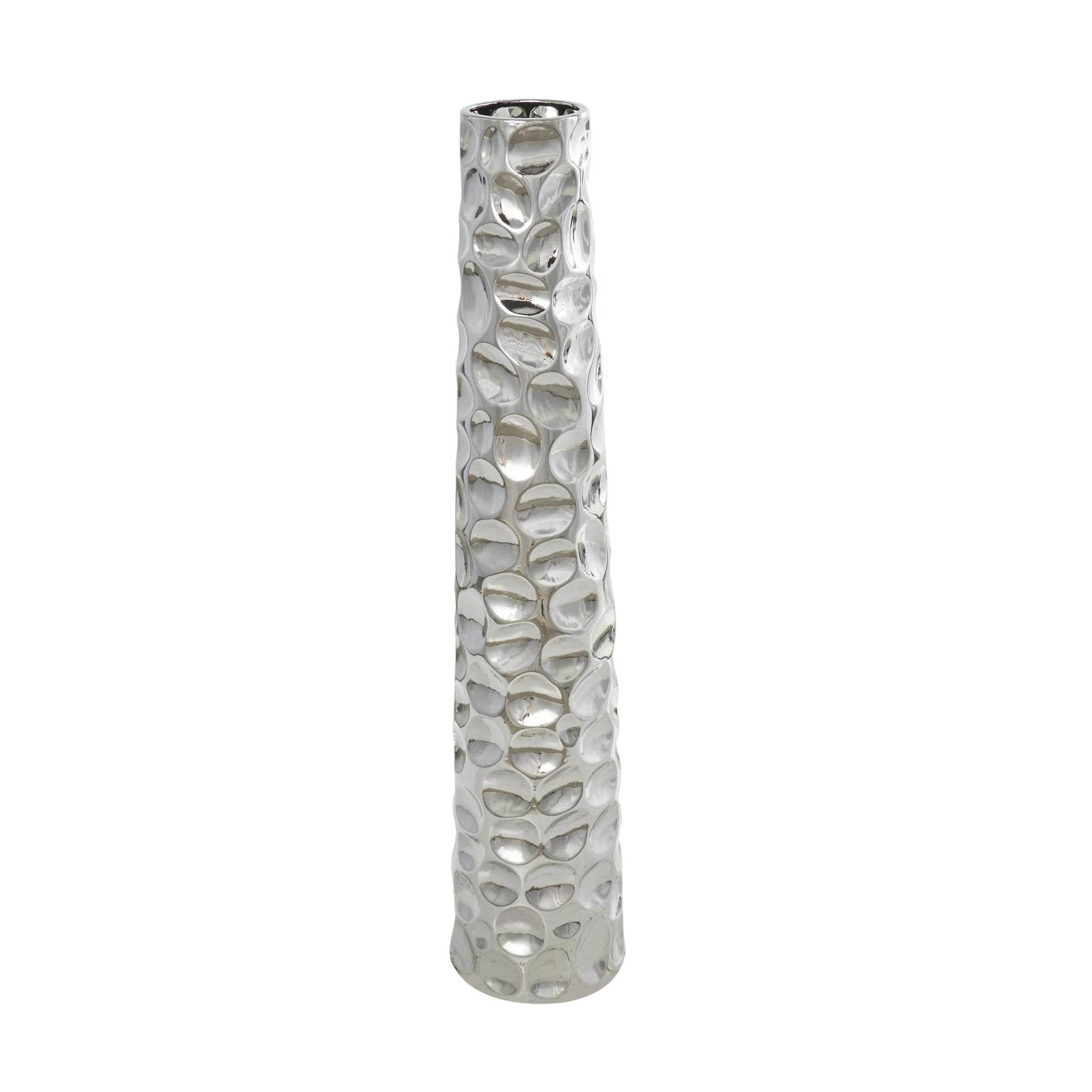 Geometric Ceramic Bubble Decorative Vase with Concaved Circles