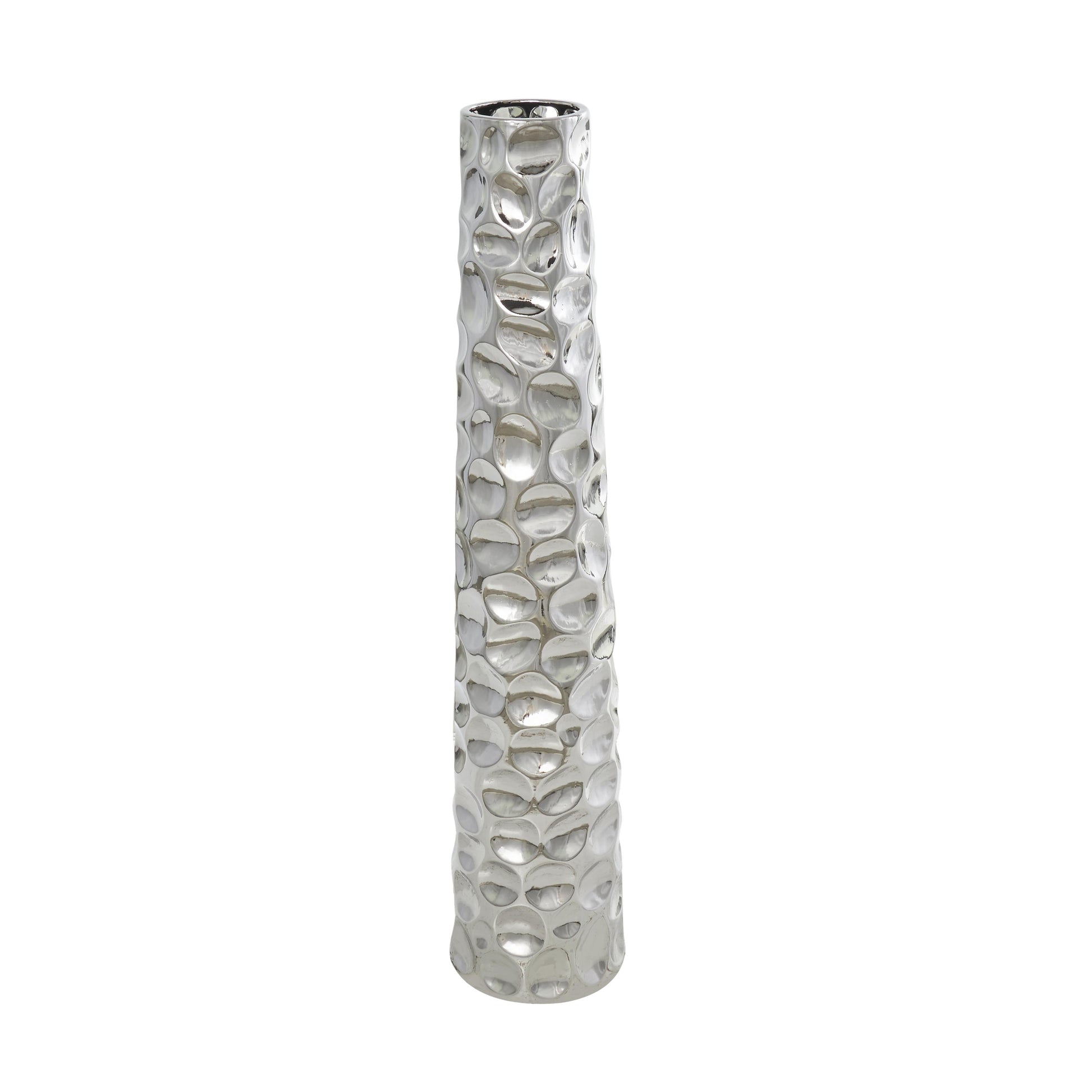 Geometric Ceramic Bubble Decorative Vase with Concaved Circles