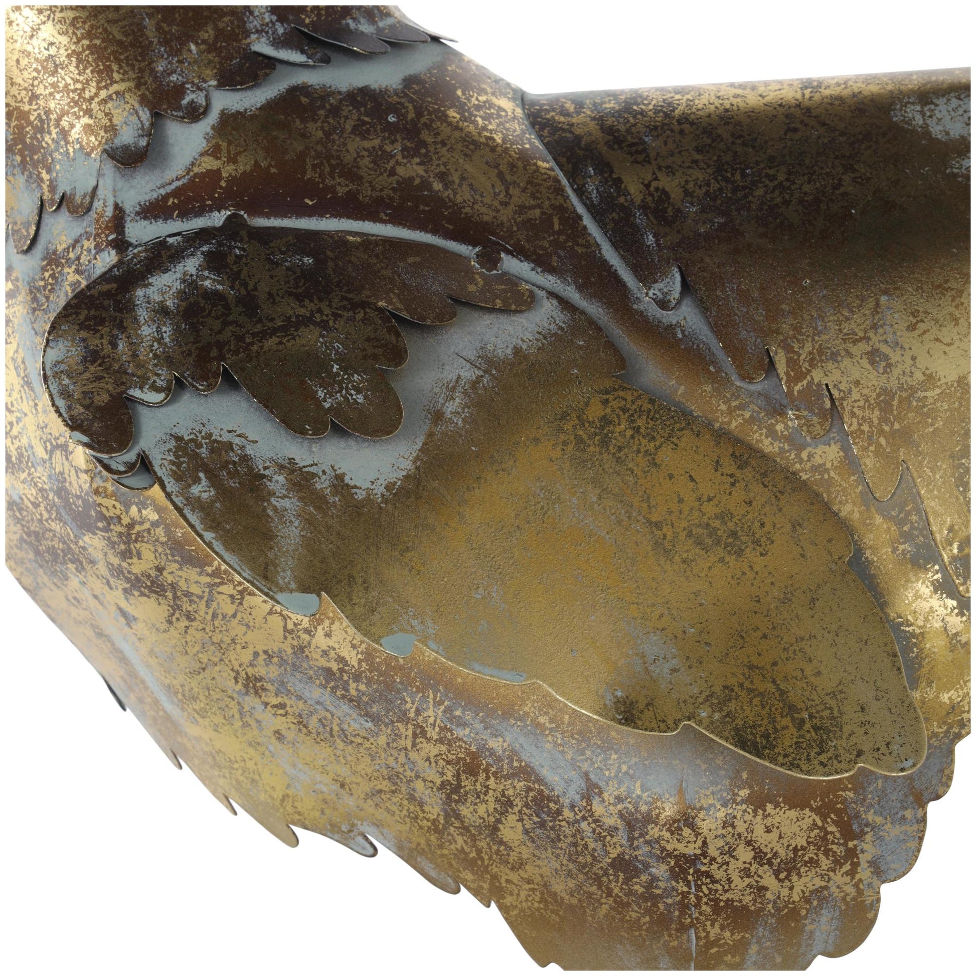 Chicken Bronze Metal Patina Decorative Garden Sculpture