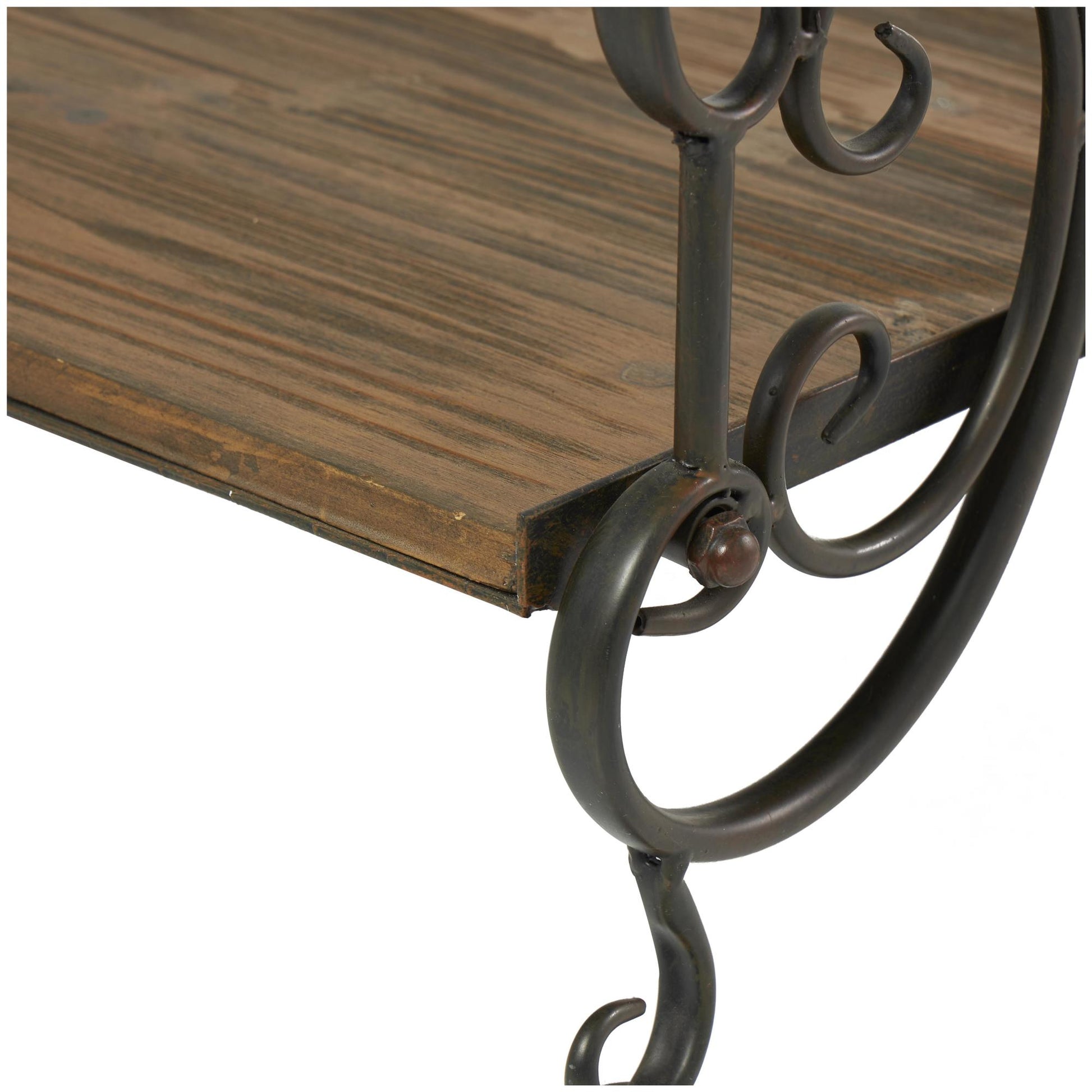 Scroll Black Wood Closet Quilt Rack