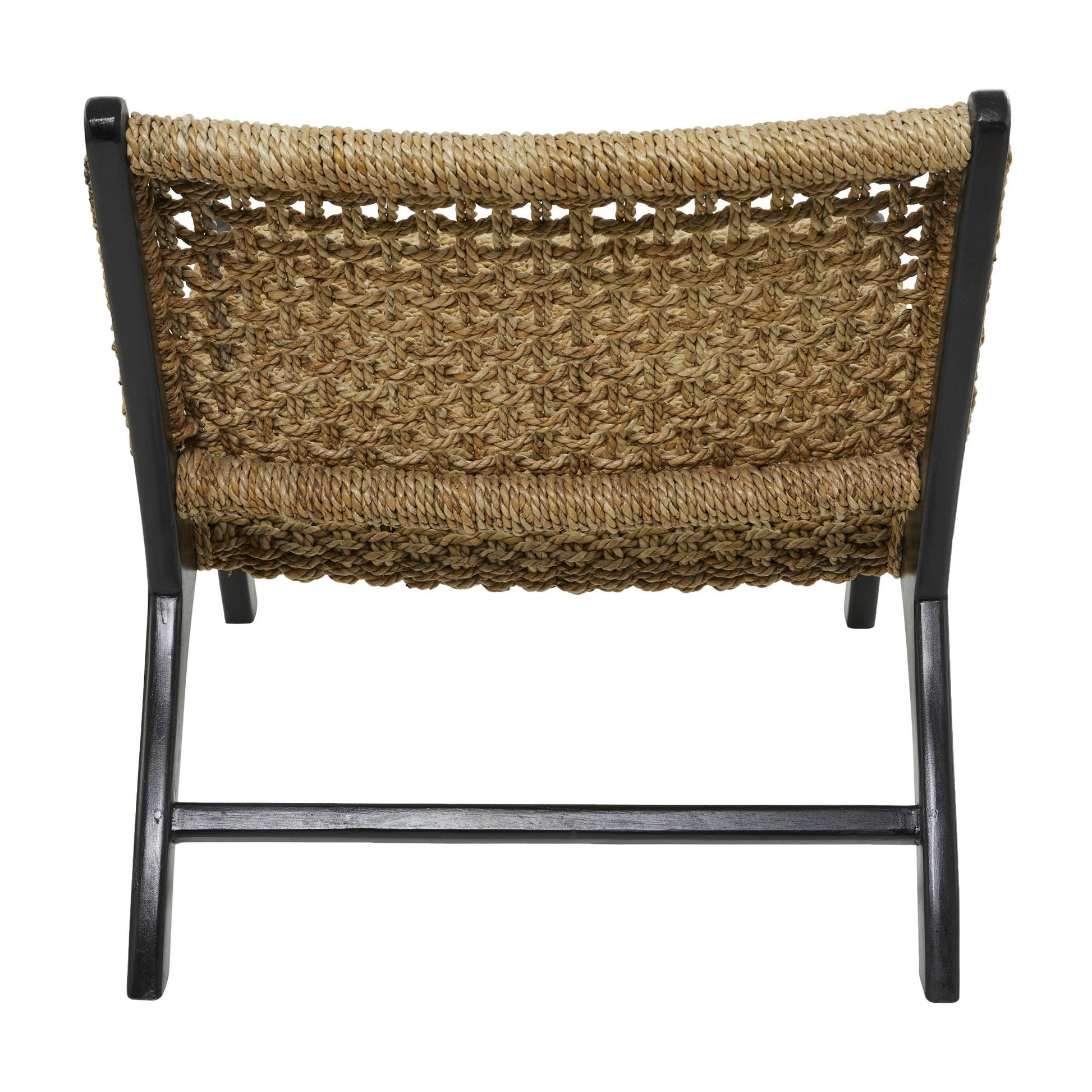 Teak Wood Handmade Living Room Accent Chair with Woven Cane Seat