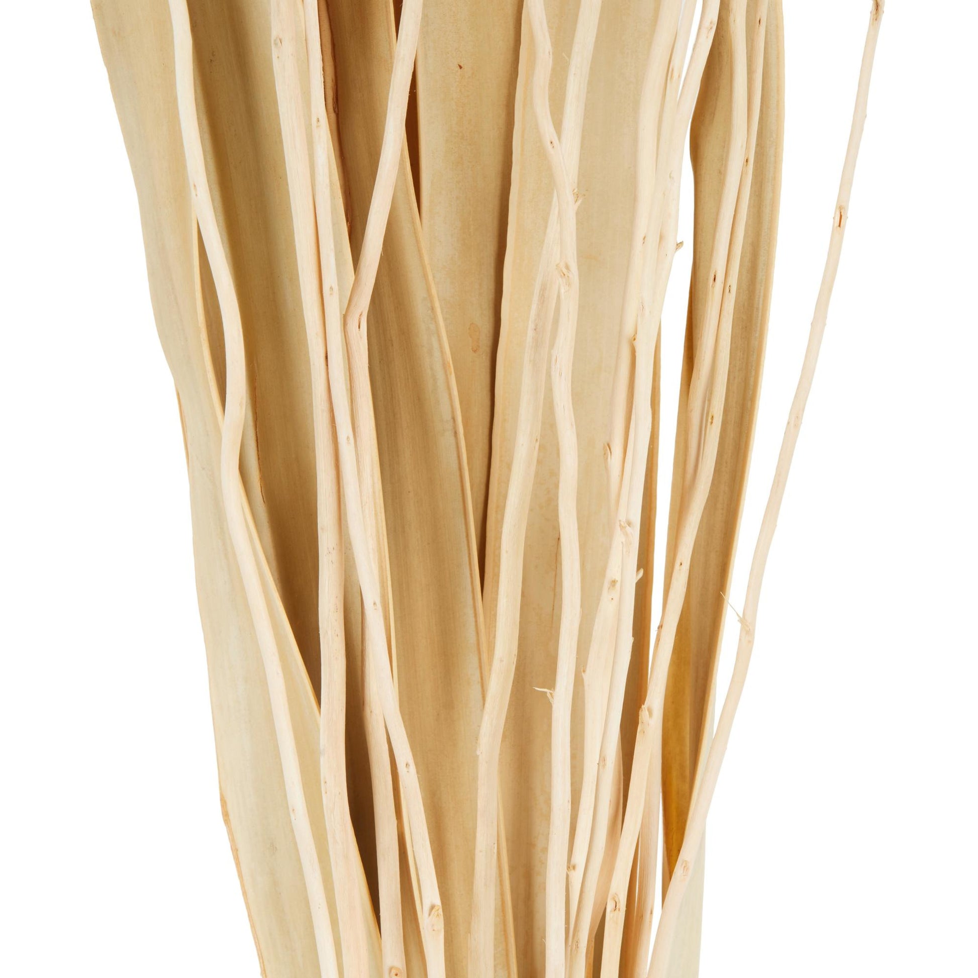 Cream Dried Plant Tall Home Decor Natural Foliage with Flower Petals and Leaves