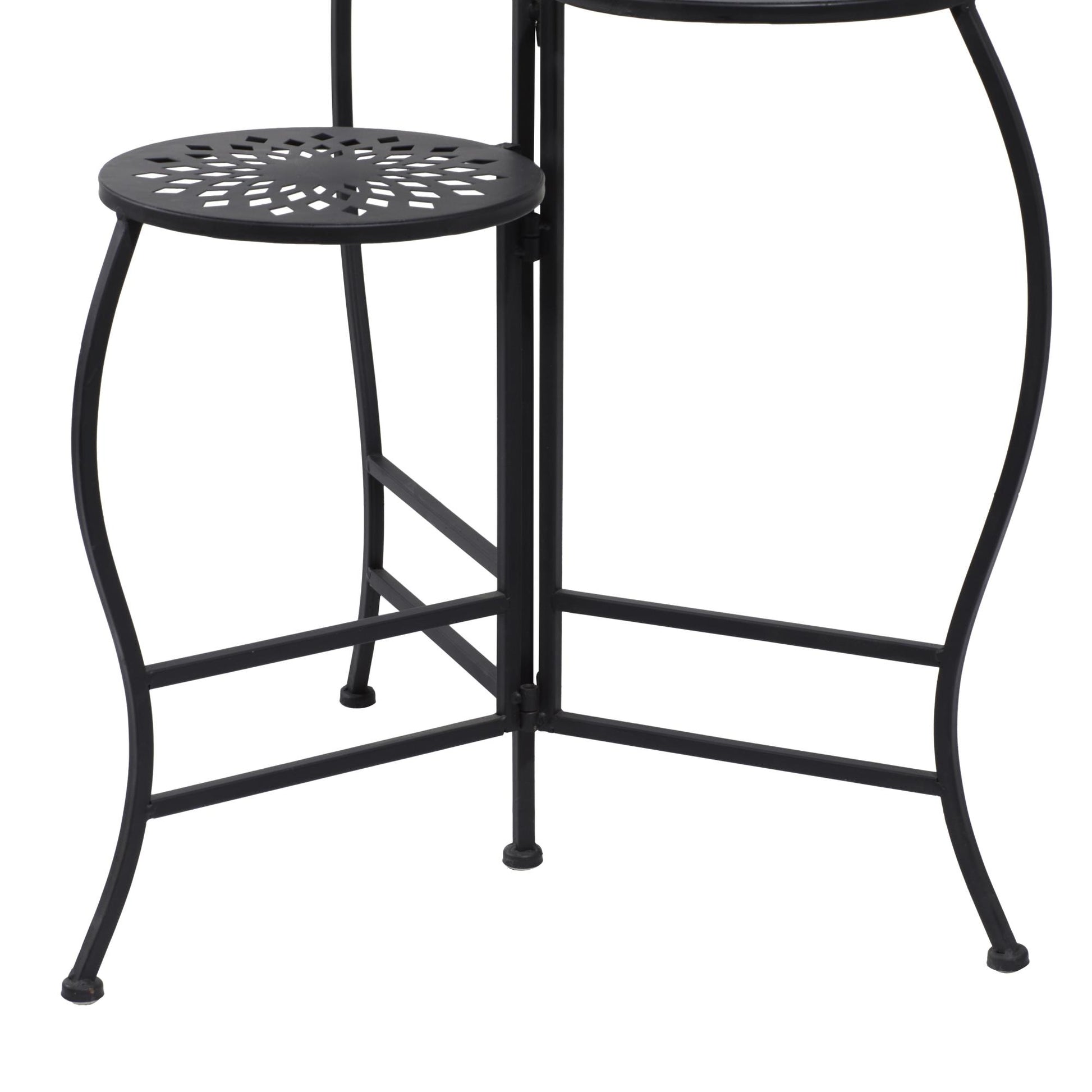 Floral Metal 3 Tier Indoor Outdoor Plantstand 19" x 14" x 24"