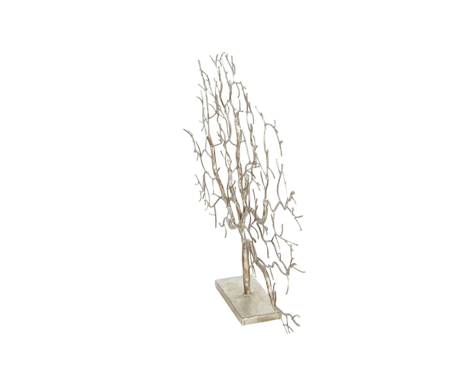 Tree Silver Metal Decorative Sculpture