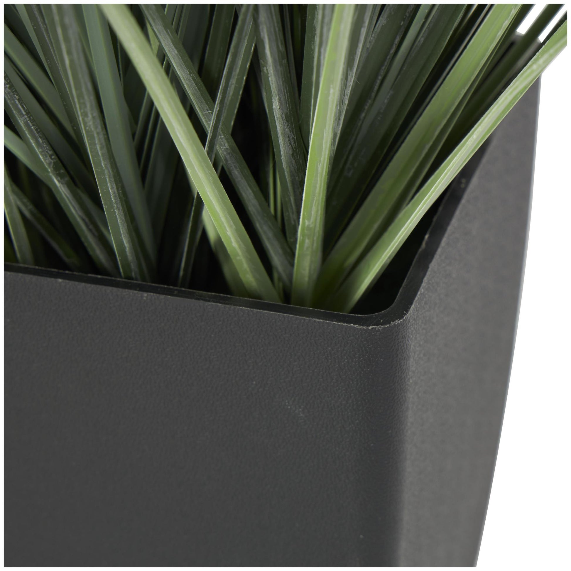 Onion Grass Green Faux Foliage Indoor Outdoor Artificial Plant with Black Plastic Pot