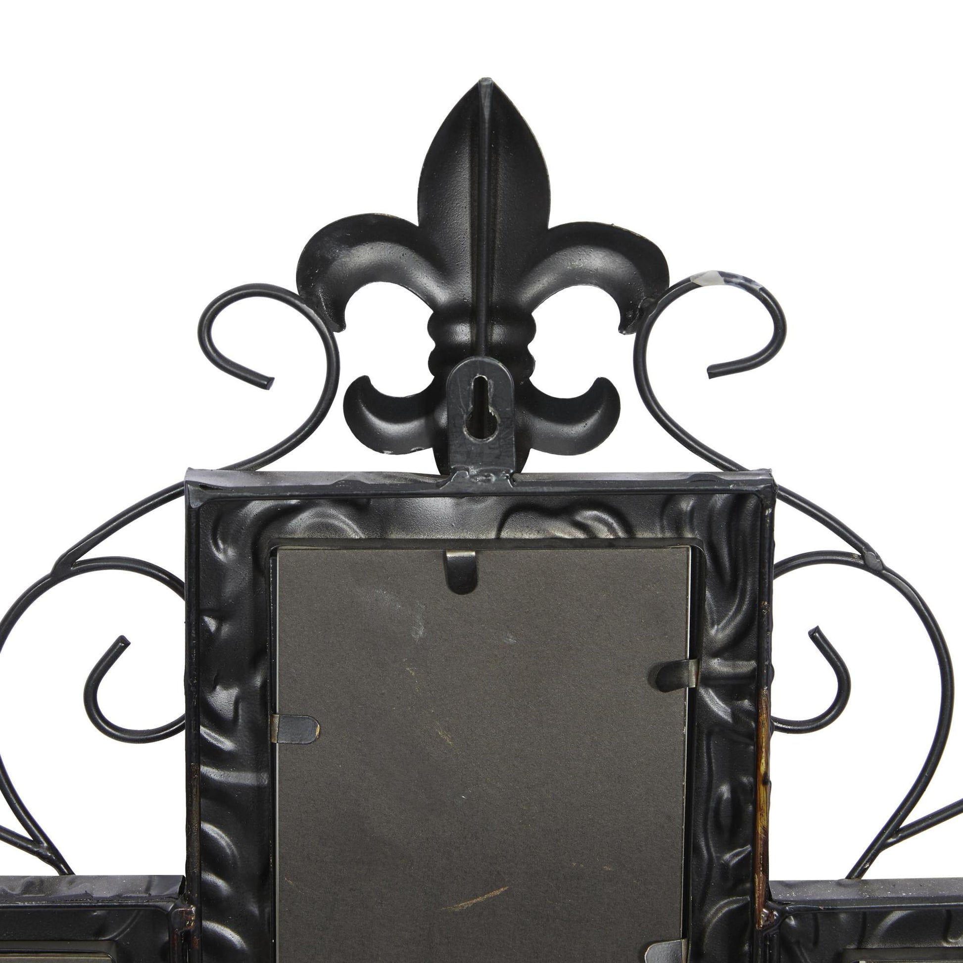 Scroll Multi Colored Metal 4 Slot Ornate Wall Photo Frame
