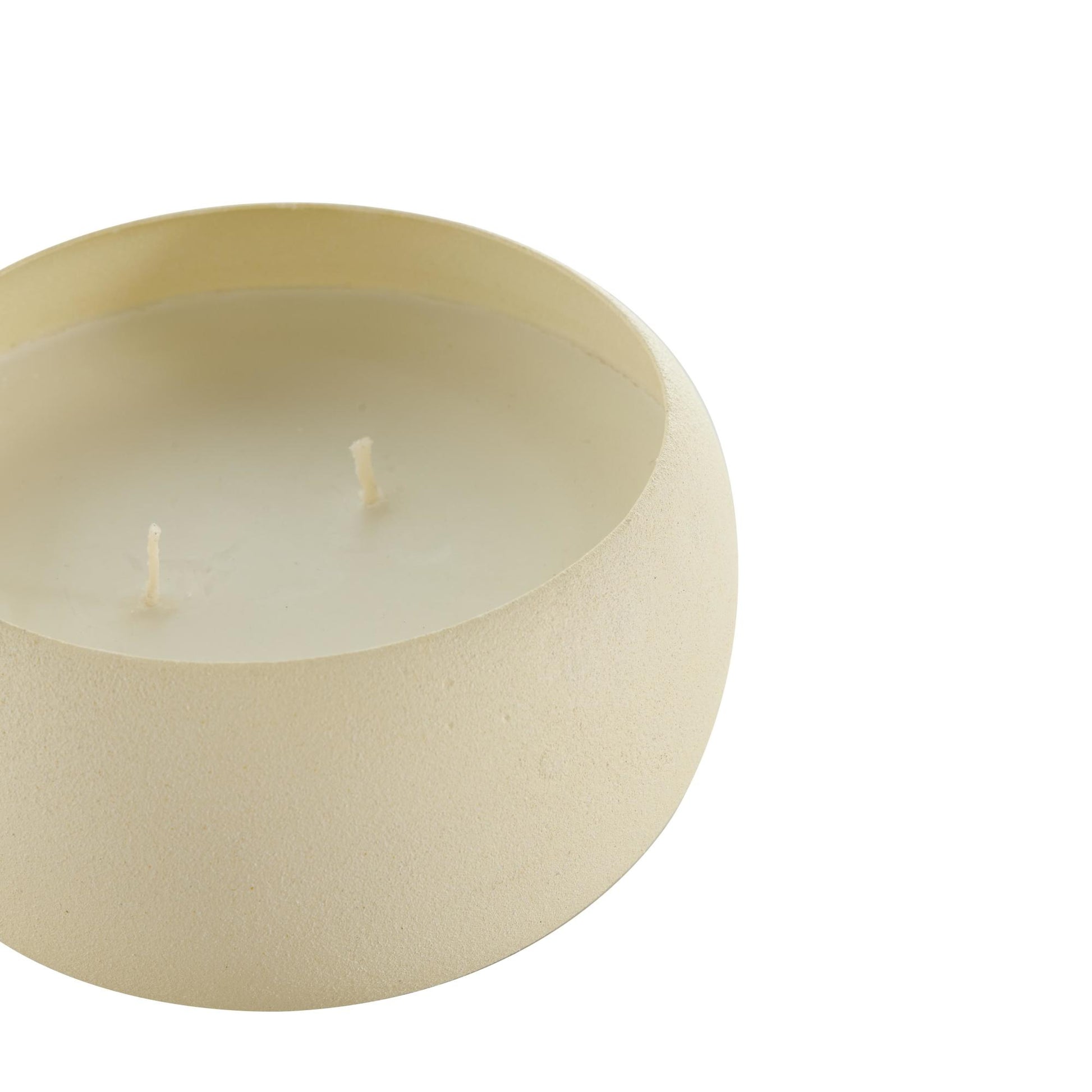 Set of 2 Metal Fresh Cotton/ White Tea & Ginger Scented Textured 11oz 2 Wick Decorative Candle with White Wax