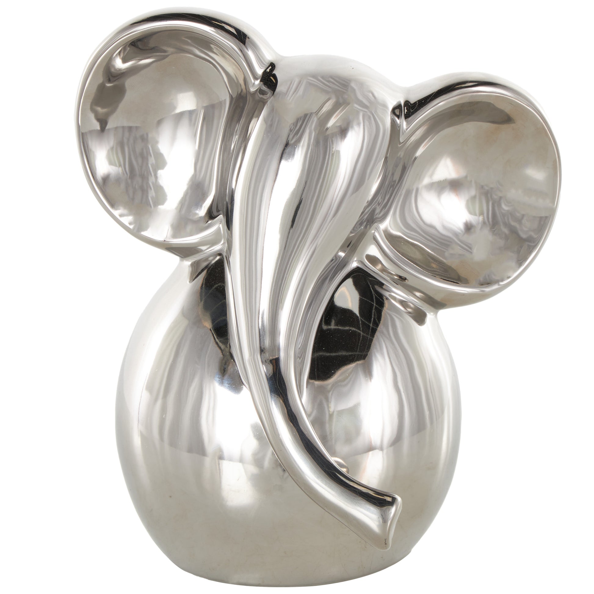 Elephant Ceramic Glossy Decorative Sculpture