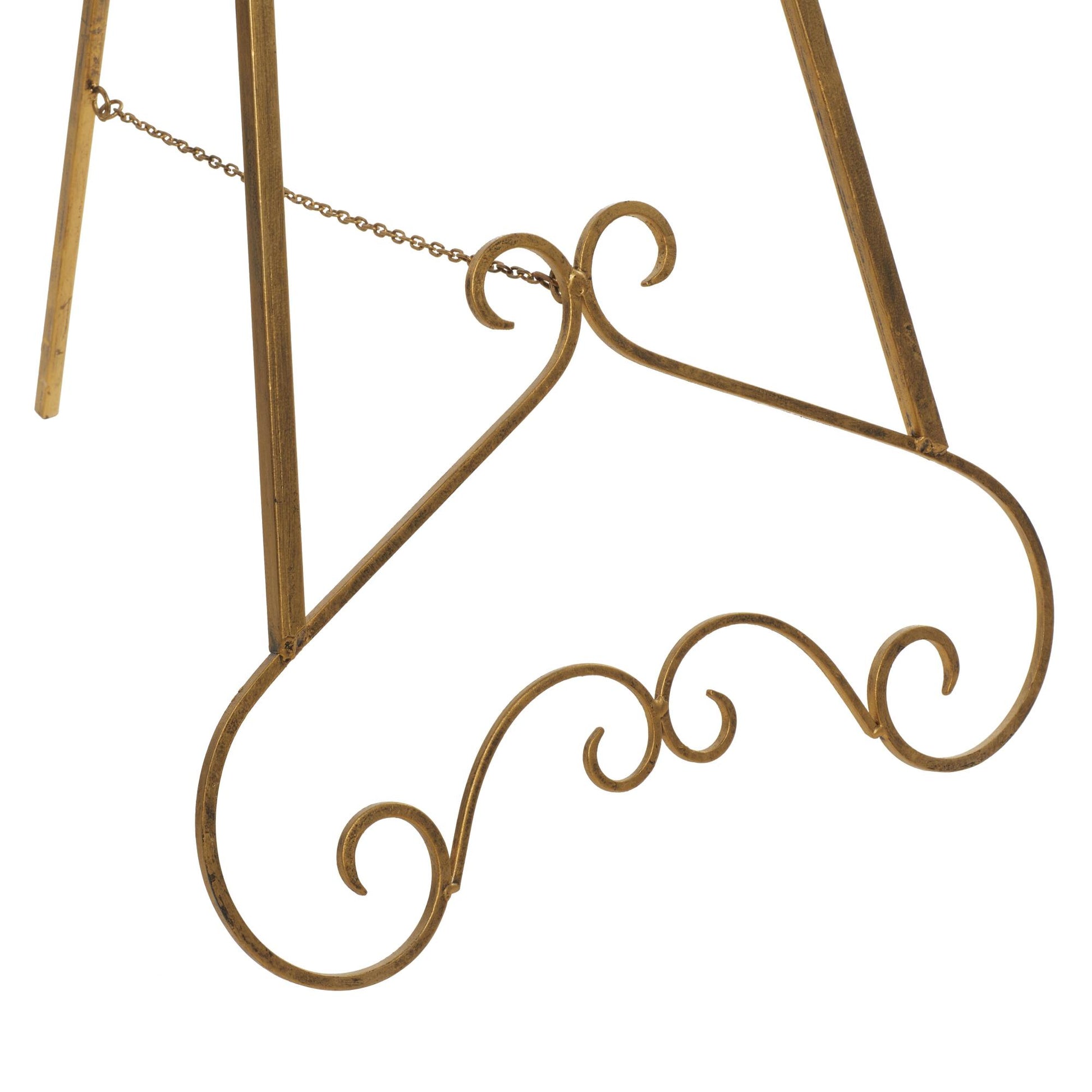 Scroll Metal Large Adjustable 3 Tier Display Easel with Chain Support