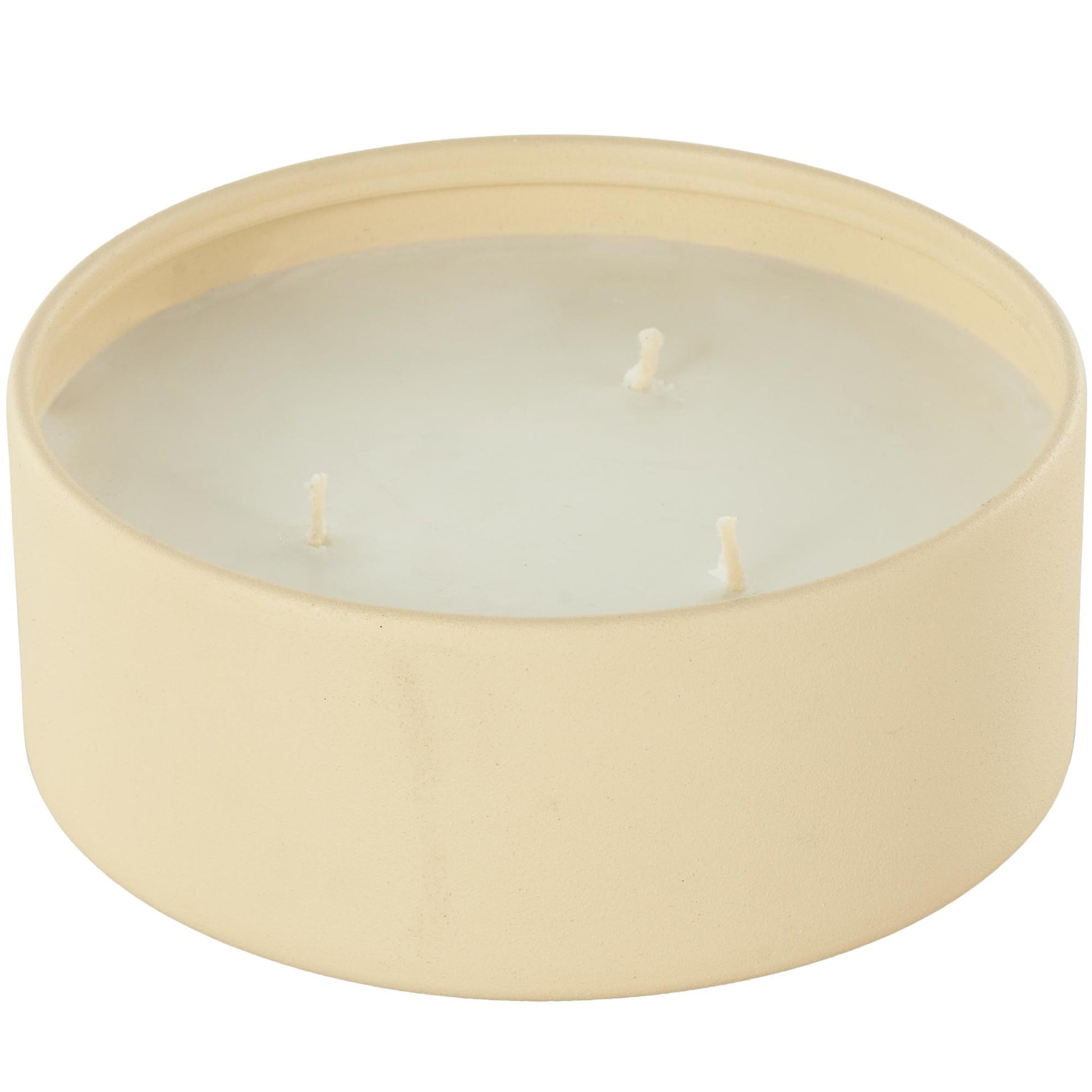 Metal Tangerine Splash Scented Textured 22oz 3 Wick Decorative Candle with White Wax